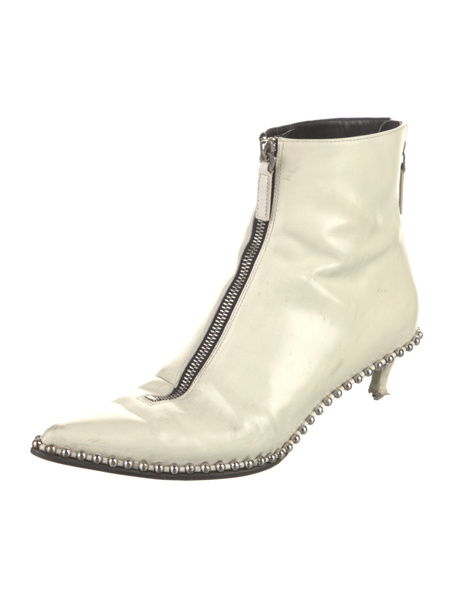 Alexander Wang Leather Studded Accents Boots
