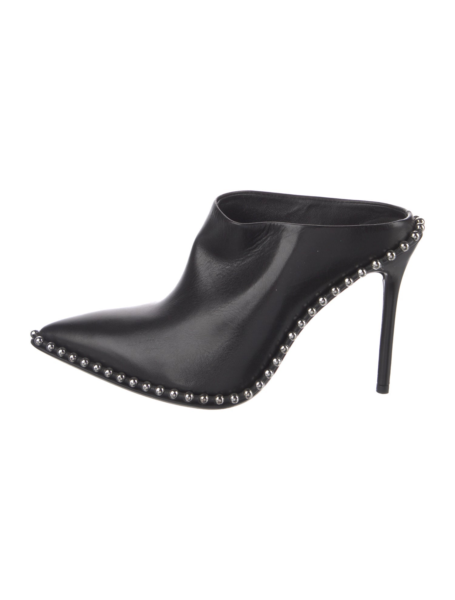 Alexander Wang Leather Studded Accents Mules