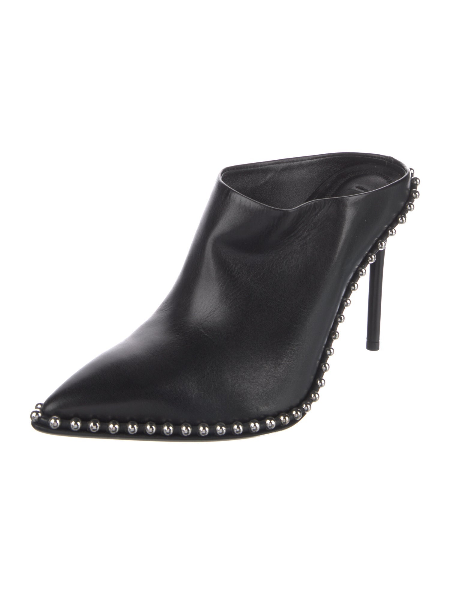 Alexander Wang Leather Studded Accents Mules