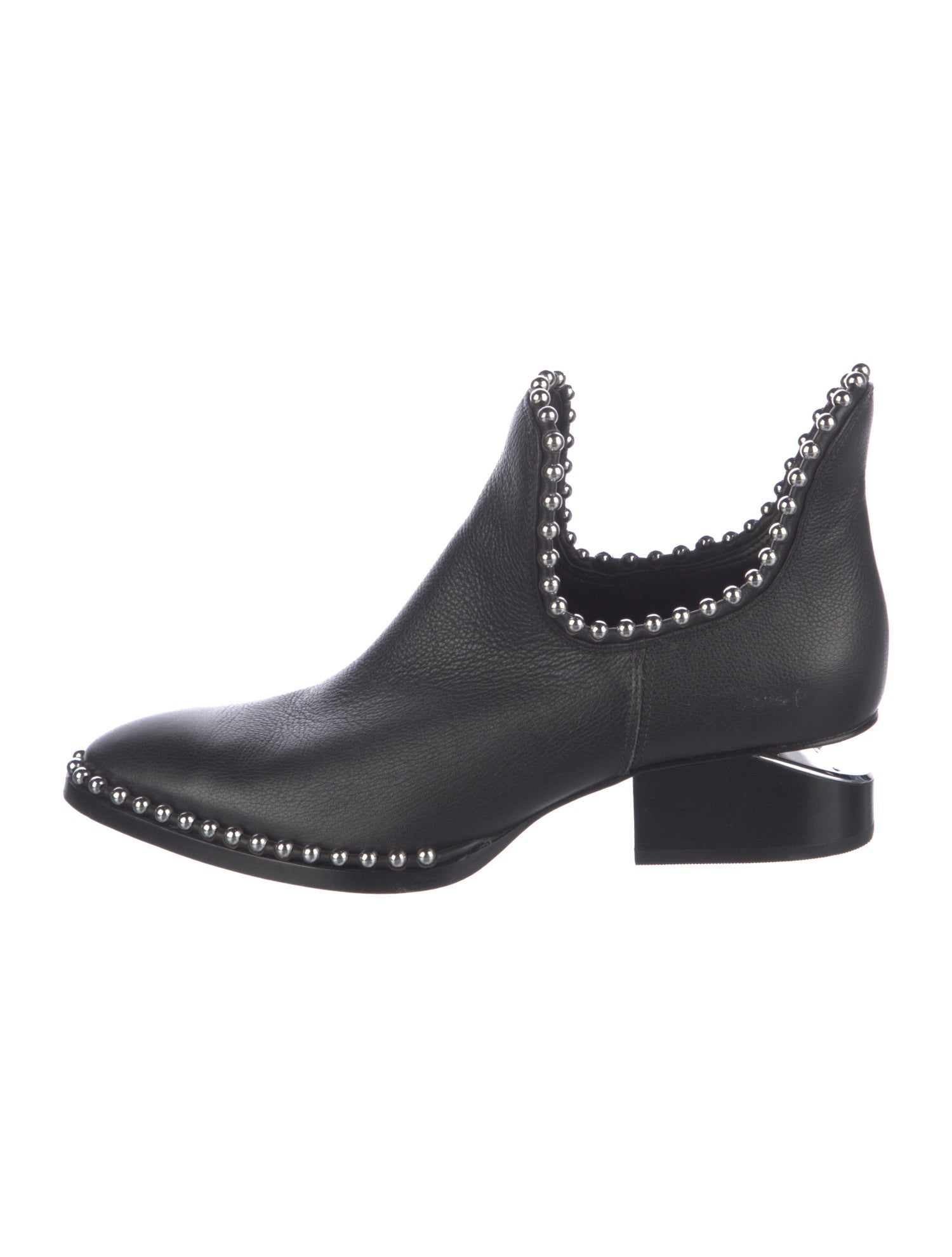 Alexander Wang Leather Studded Accents Boots