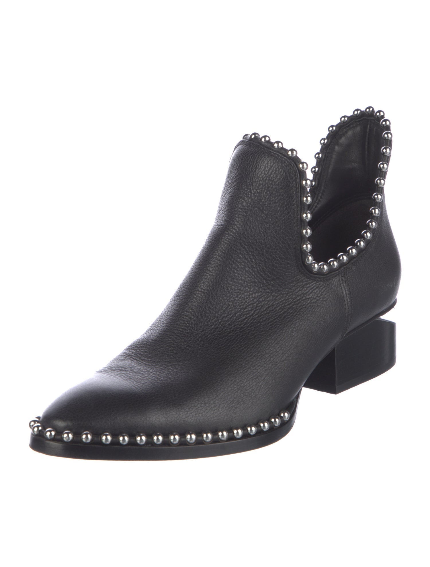 Alexander Wang Leather Studded Accents Boots