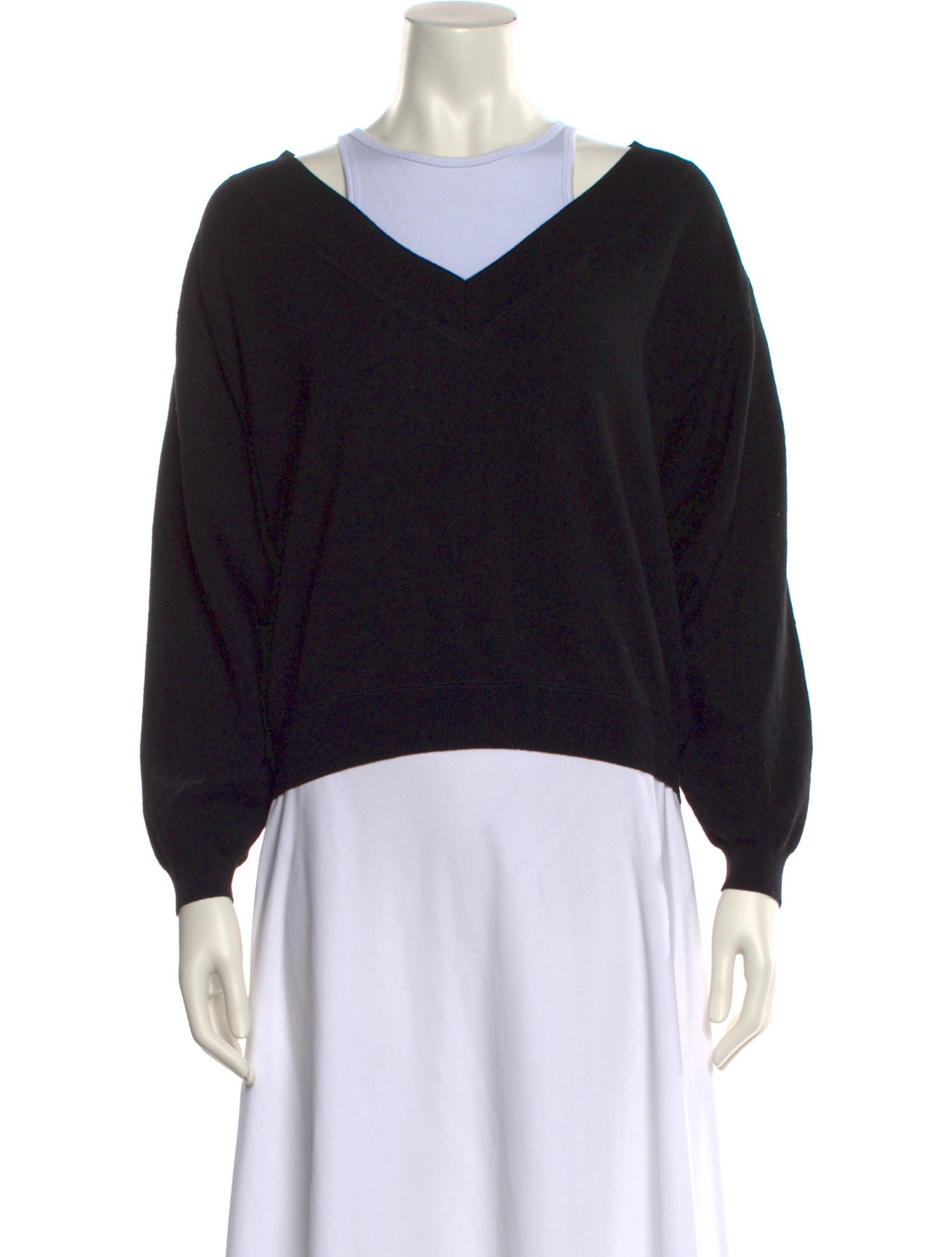 Alexander Wang V-Neck Long Sleeve Sweatshirt