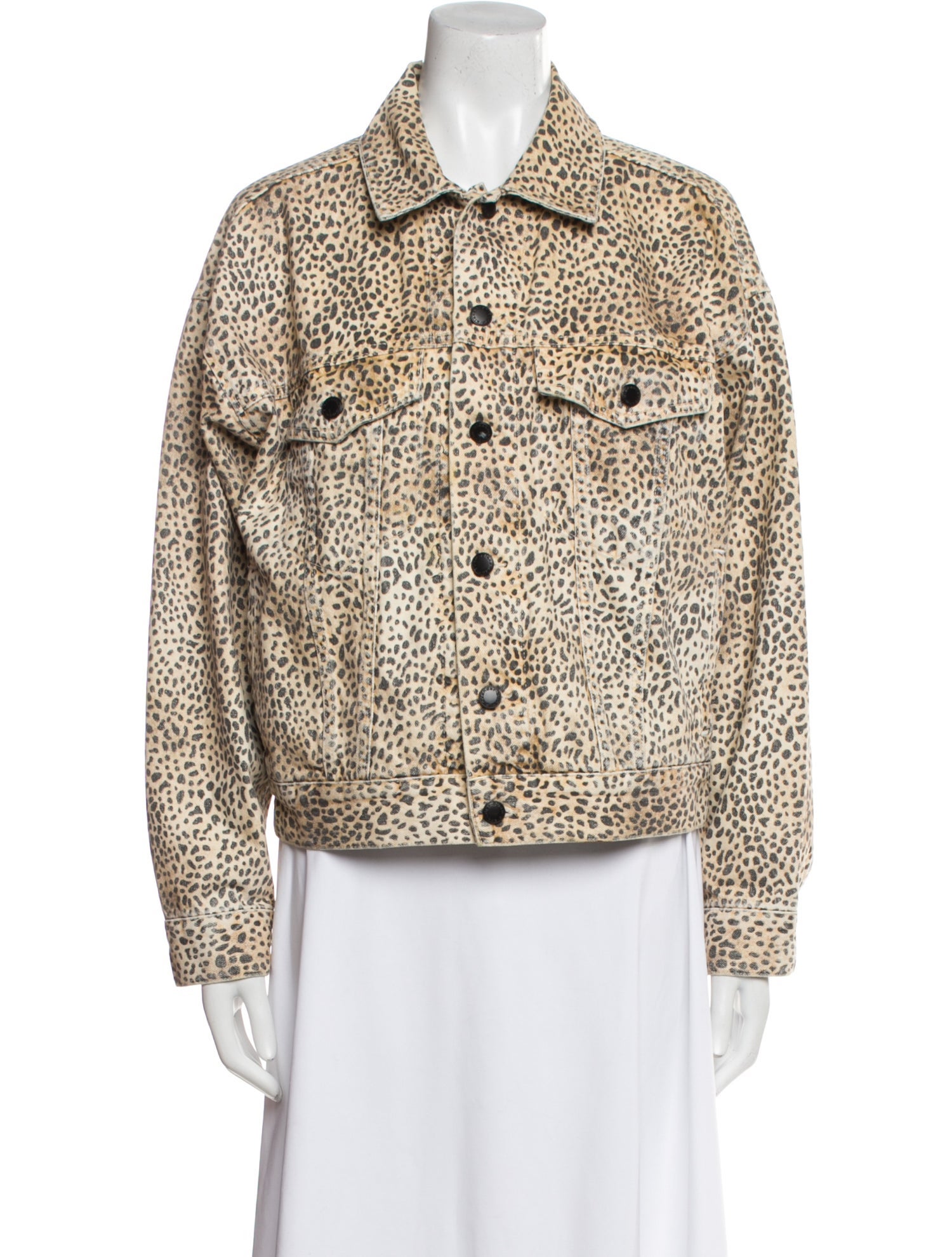 Alexander Wang Animal Print Denim Jacket