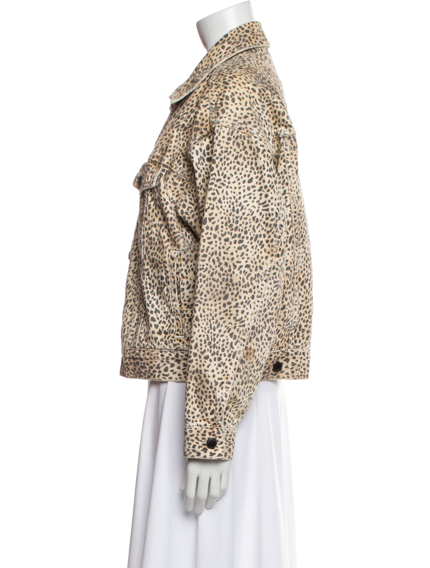 Alexander Wang Animal Print Denim Jacket