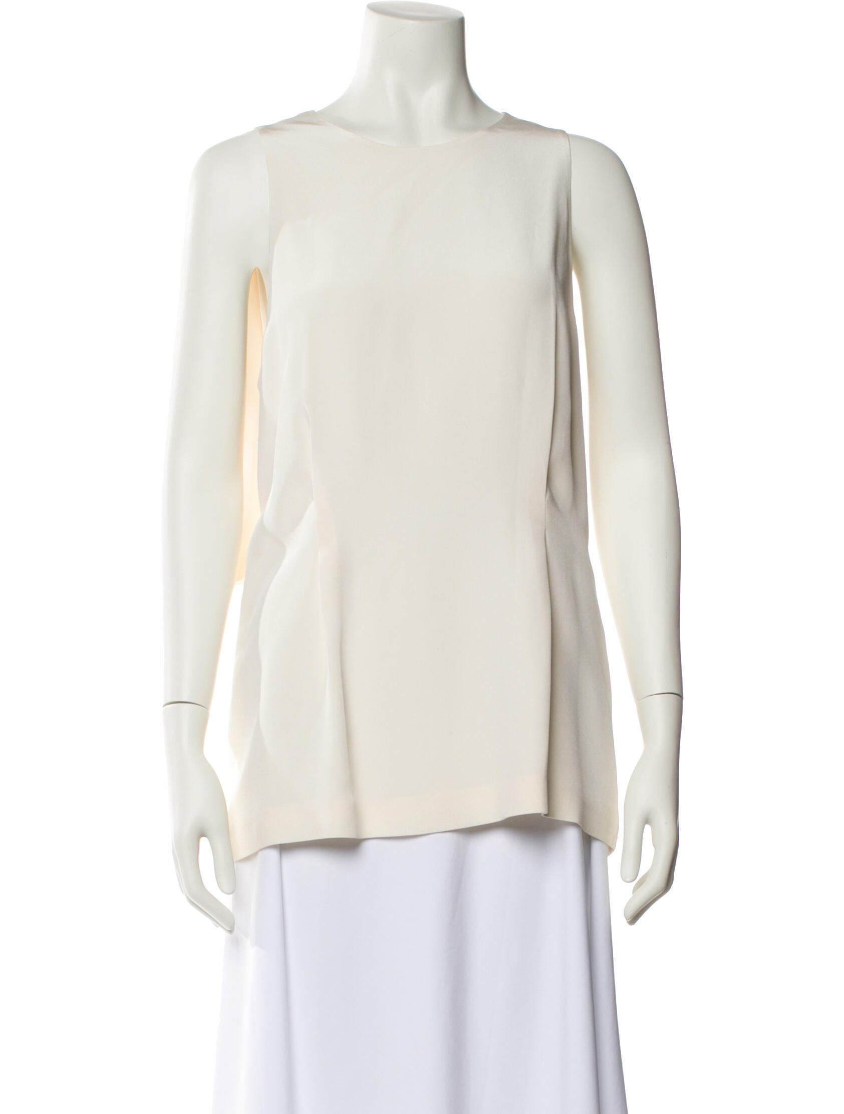 Alexander Wang Silk Bateau Neckline Blouse