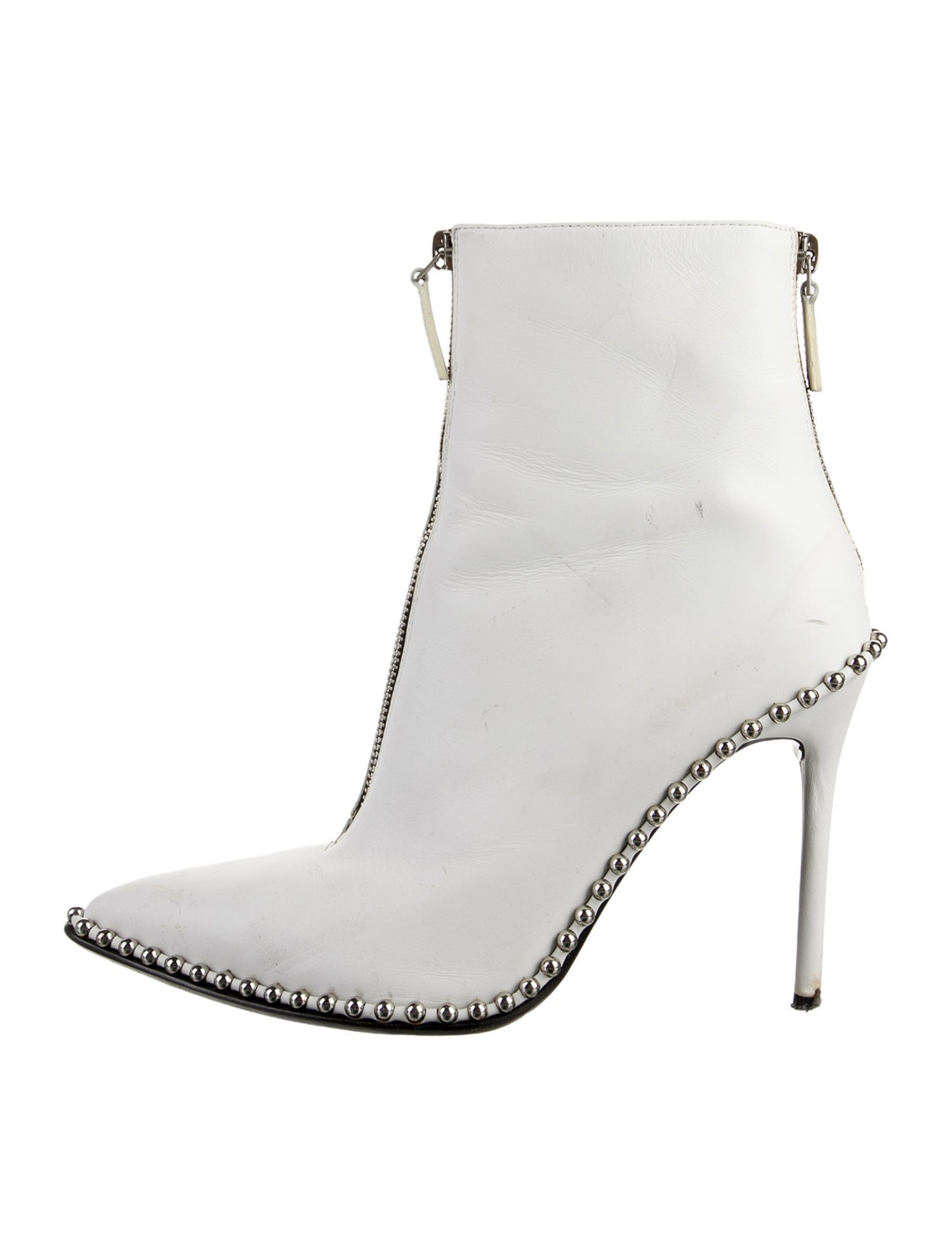 Alexander Wang Leather Studded Accents Boots