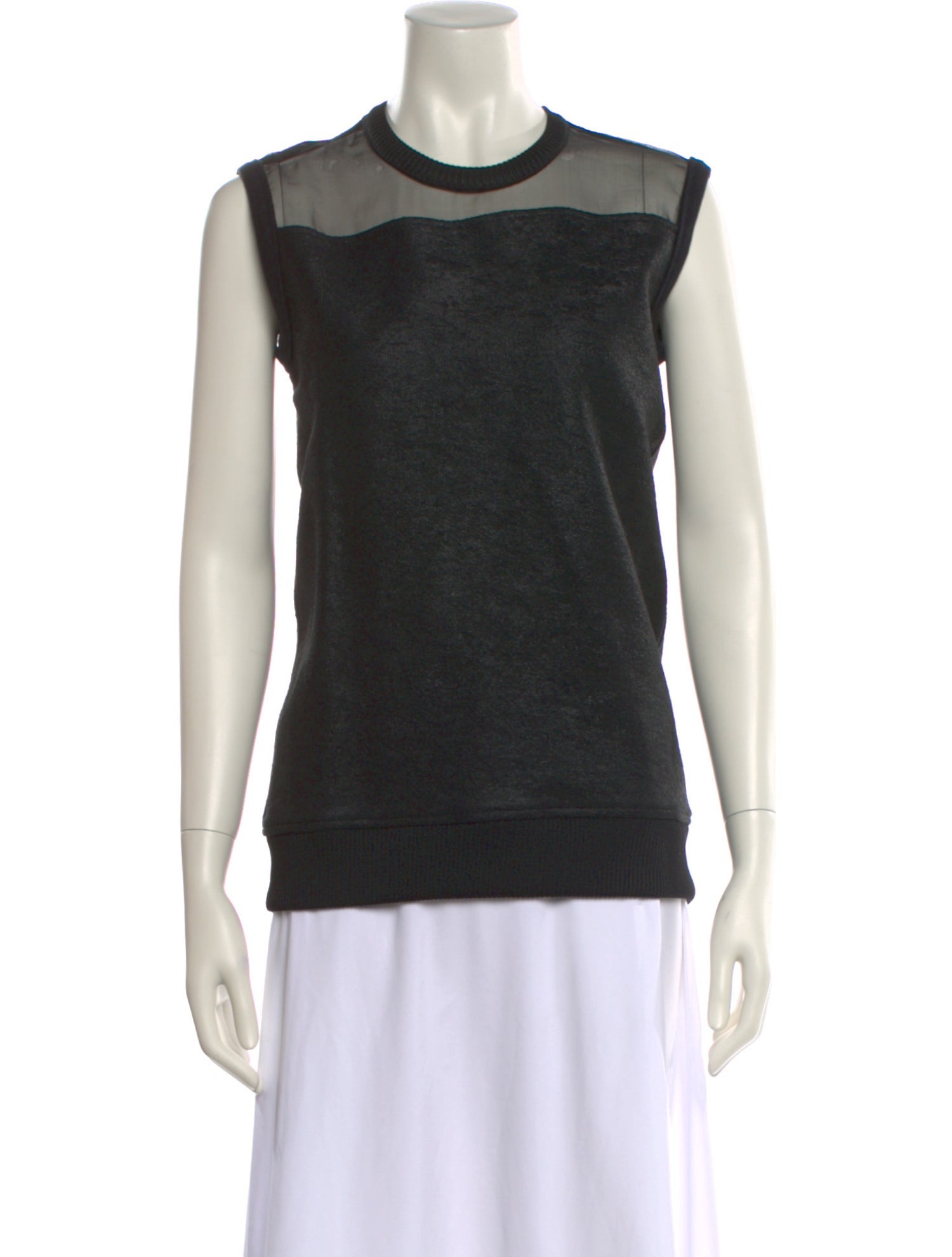 Alexander Wang Crew Neck Sleeveless Top