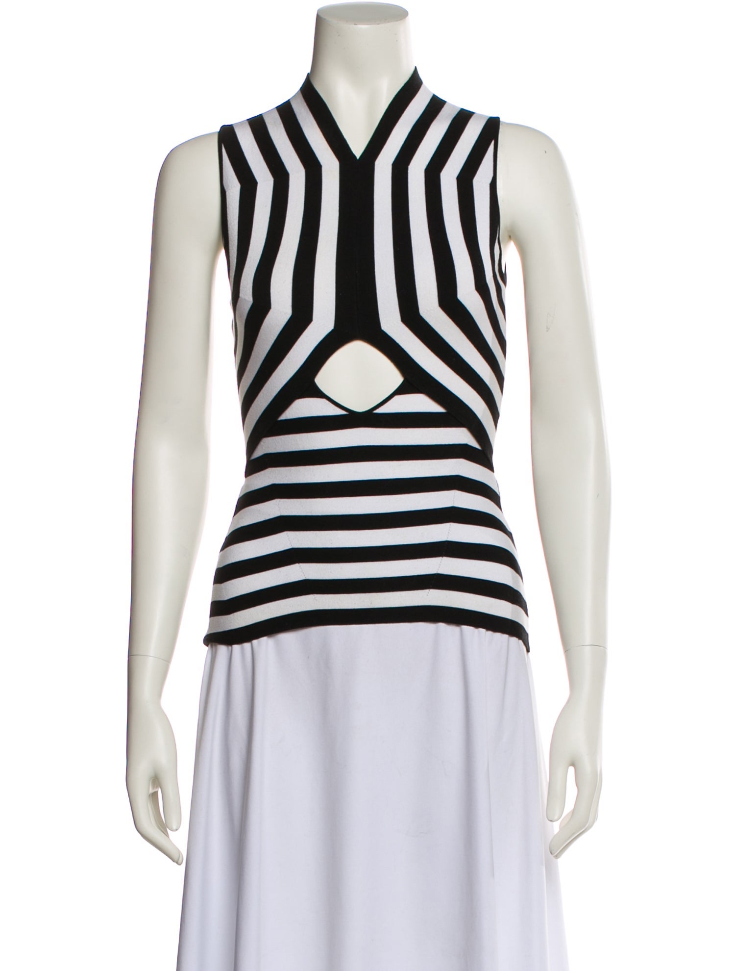 Alexander Wang Striped V-Neck Top