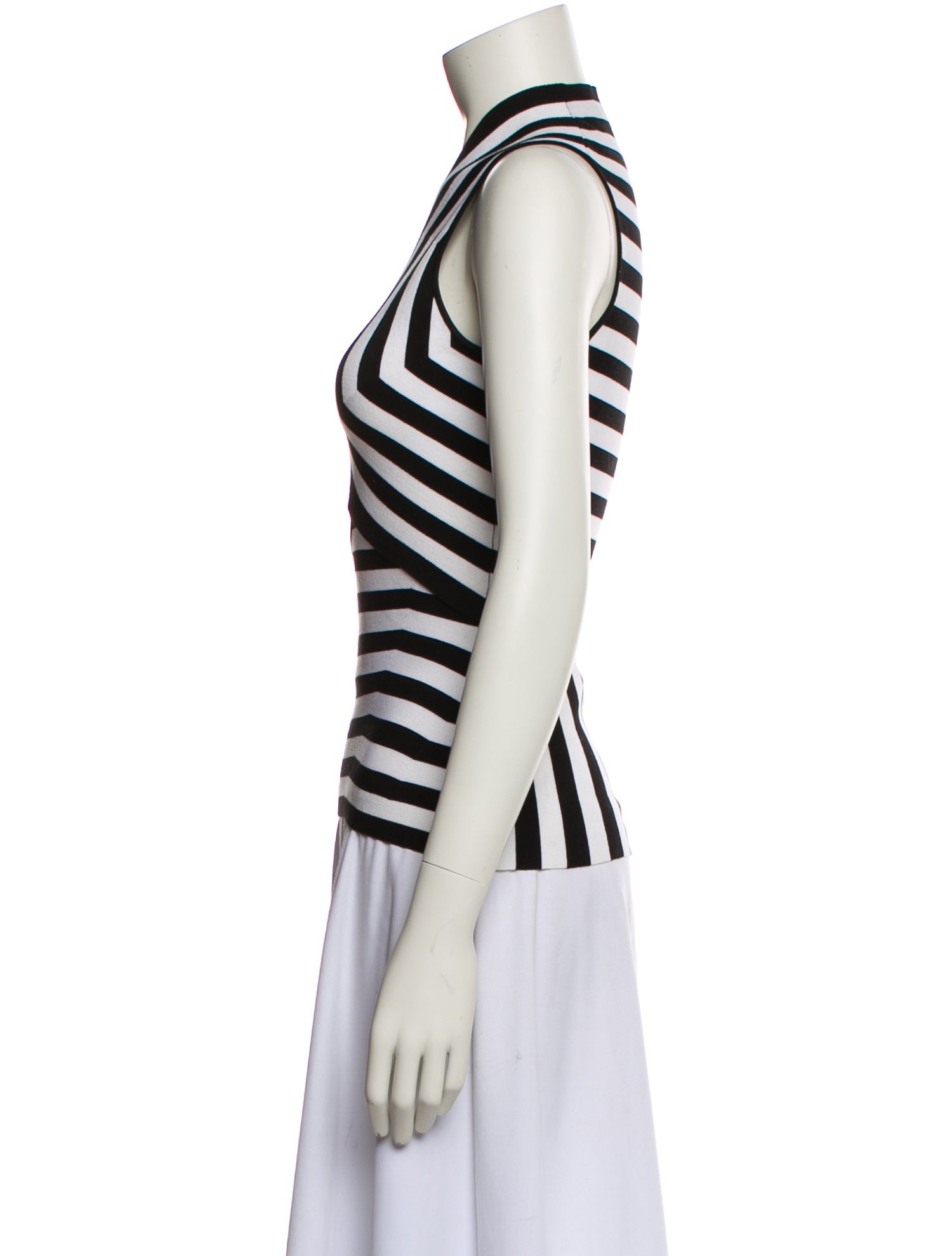 Alexander Wang Striped V-Neck Top