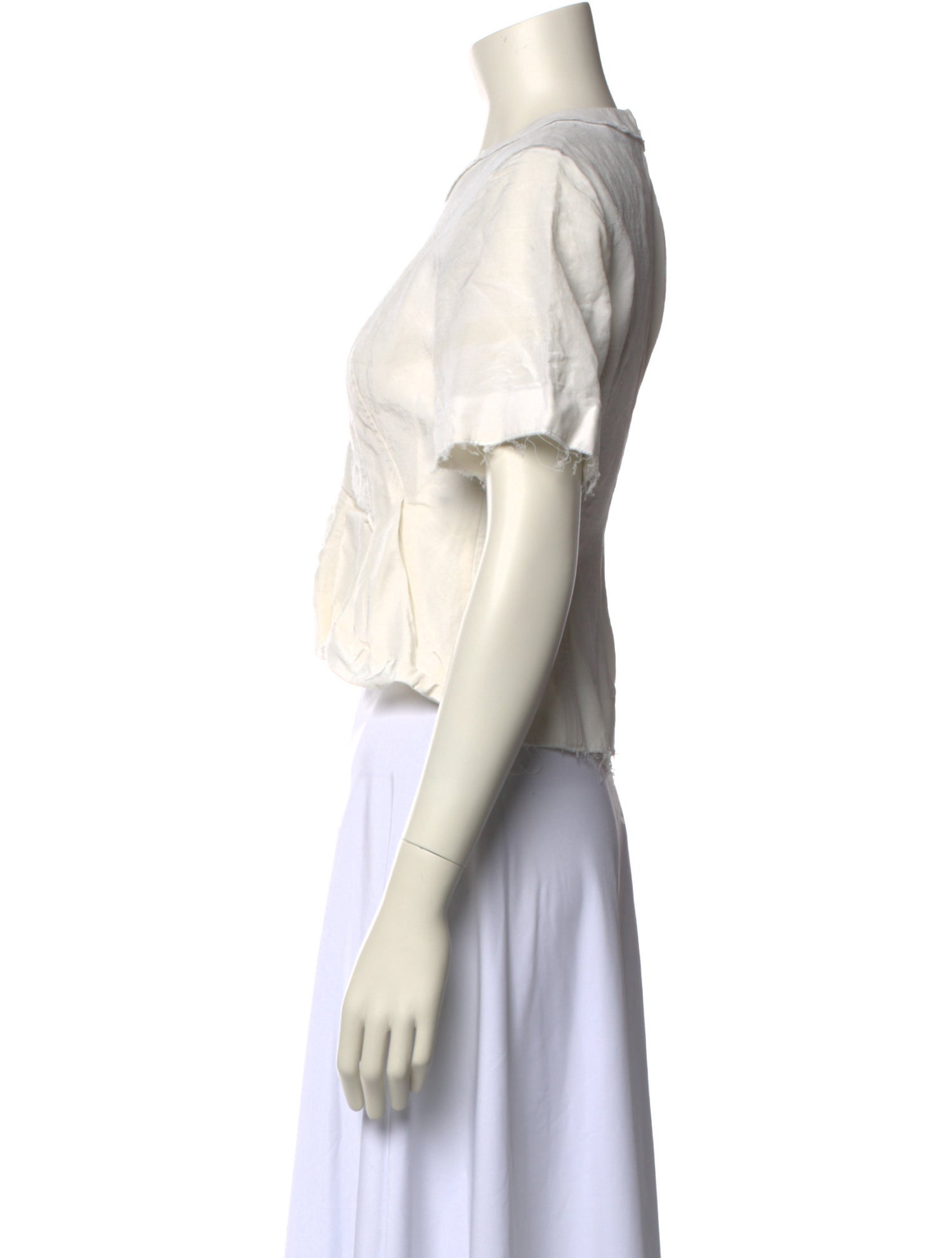 Alexander Wang Crew Neck Short Sleeve Crop Top