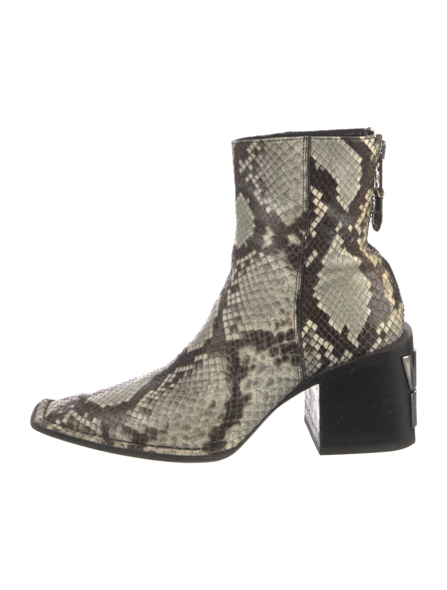 Alexander Wang Embossed Leather Animal Print Boots