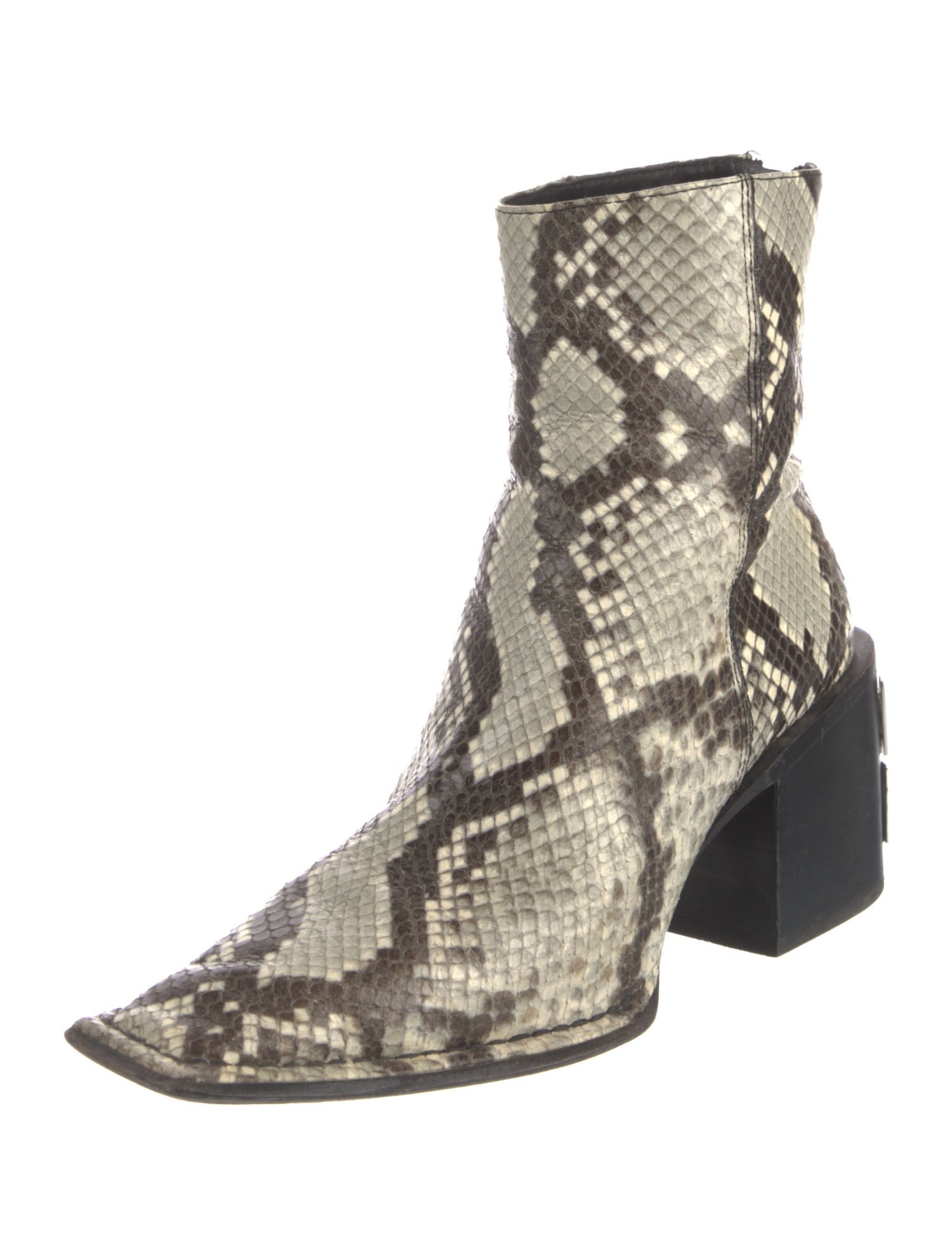 Alexander Wang Embossed Leather Animal Print Boots