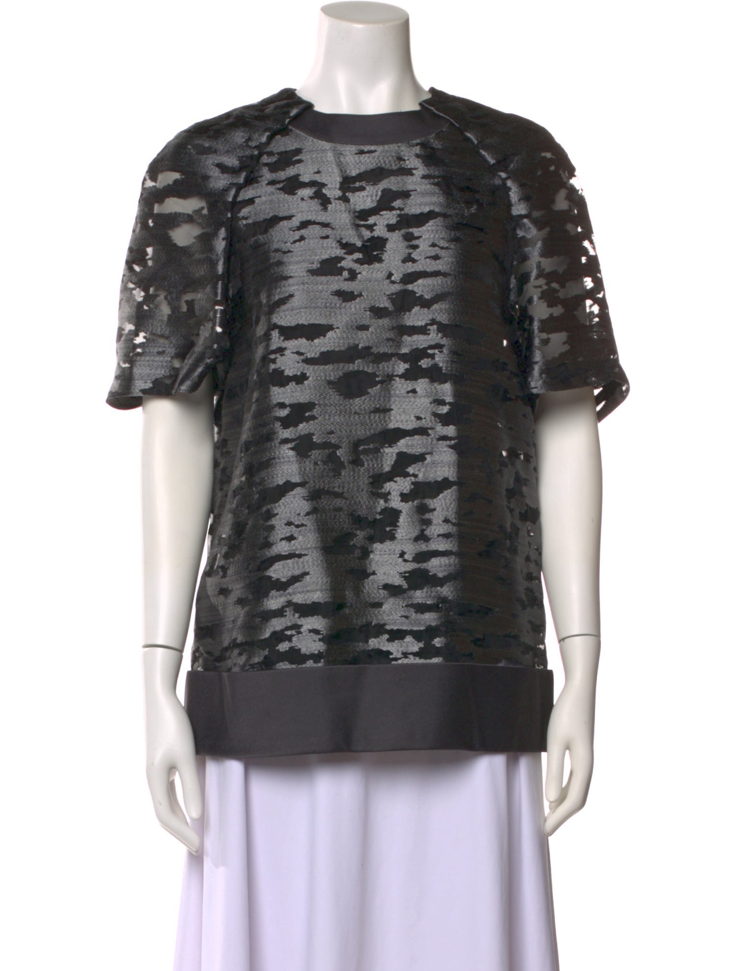 Alexander Wang Printed Crew Neck Top