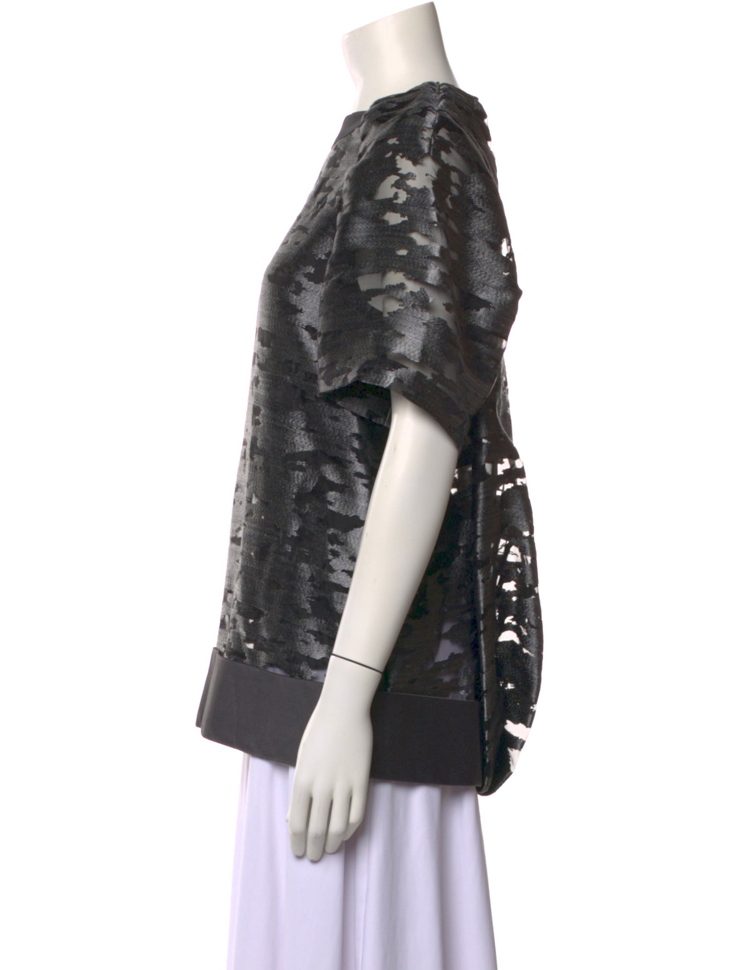 Alexander Wang Printed Crew Neck Top