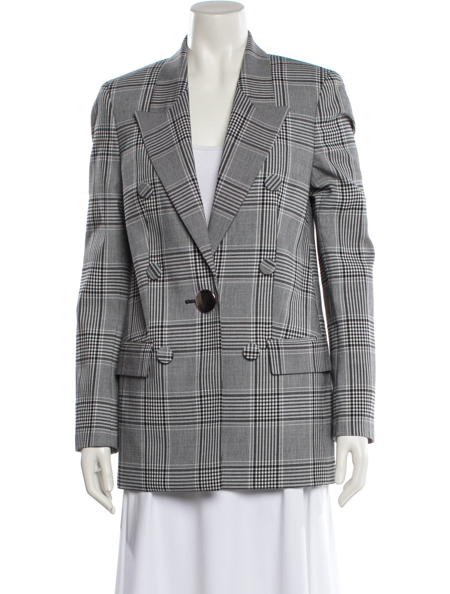 Alexander Wang Plaid Print Blazer
