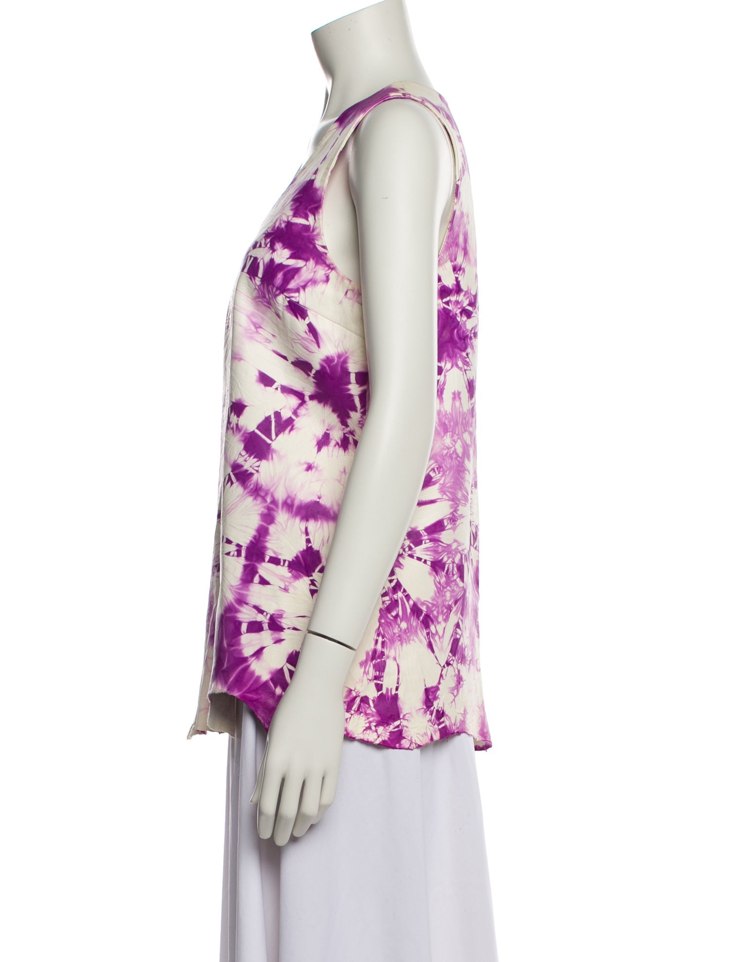 Alexander Wang Lambskin Tie-Dye Print Top