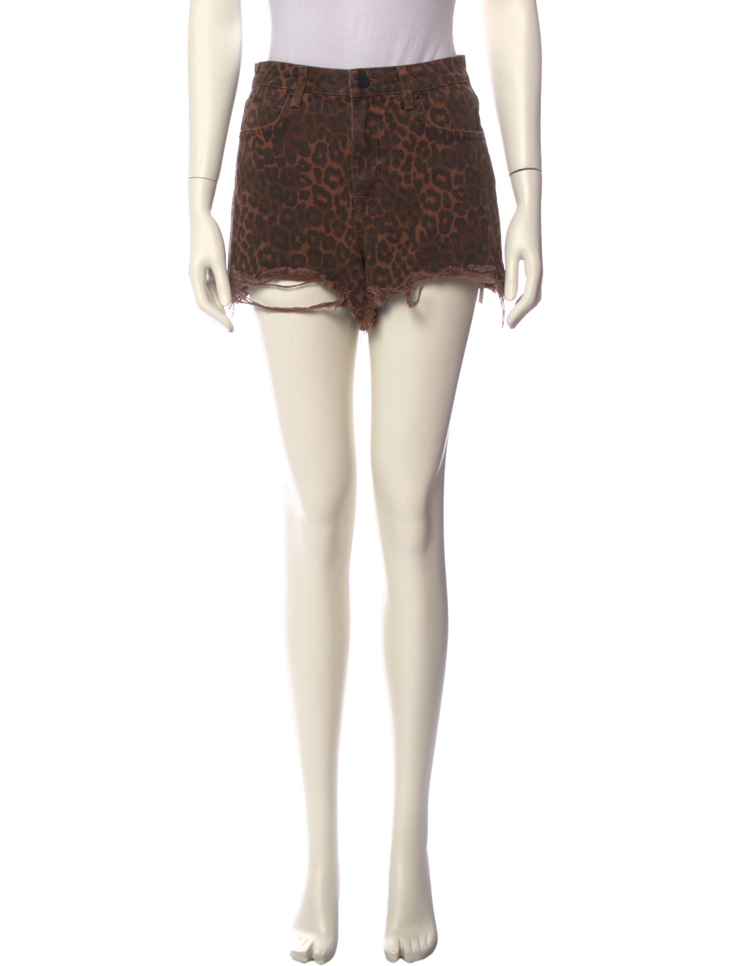 Alexander Wang Animal Print Mini Shorts