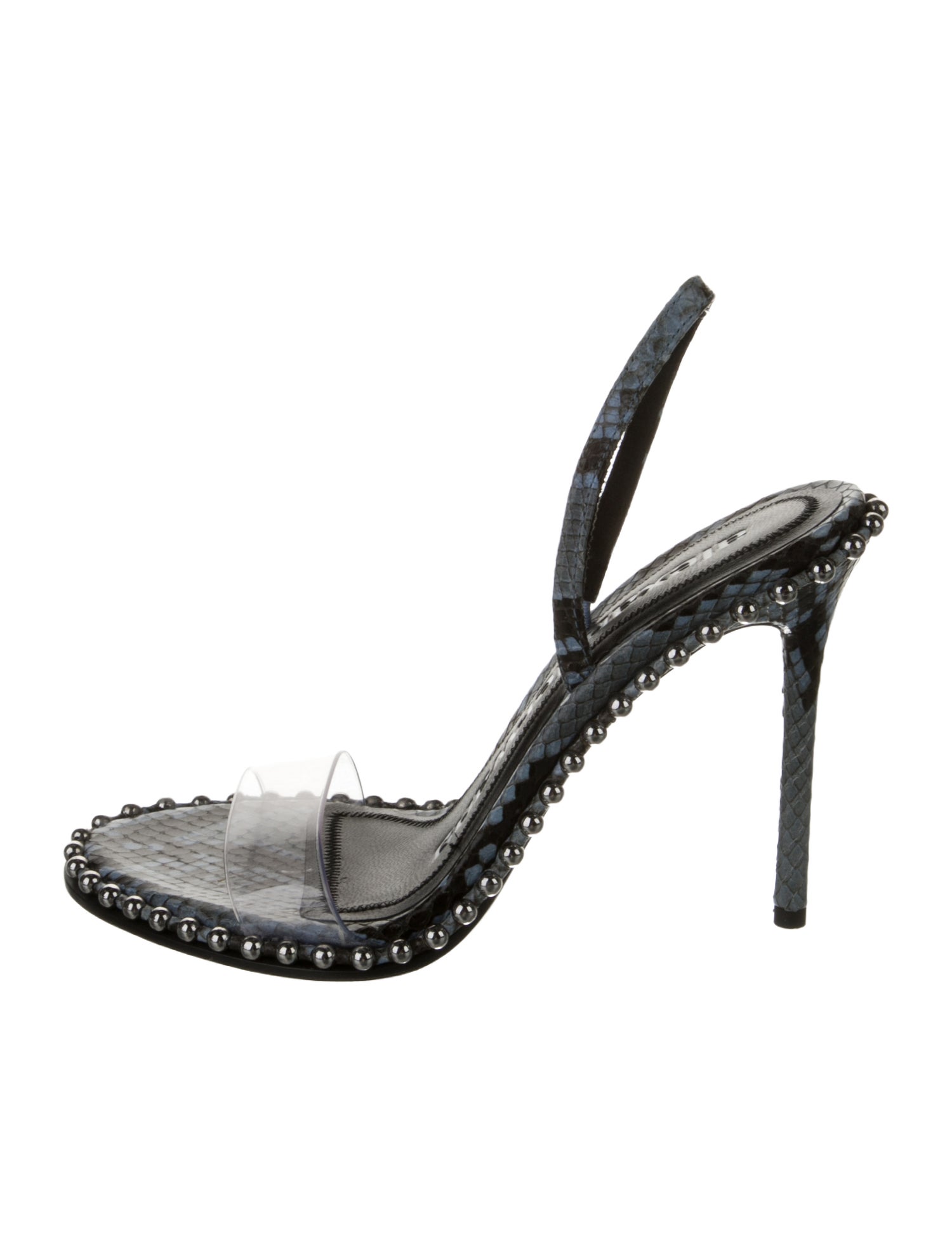 Alexander Wang Leather Studded Accents Slingback Sandals