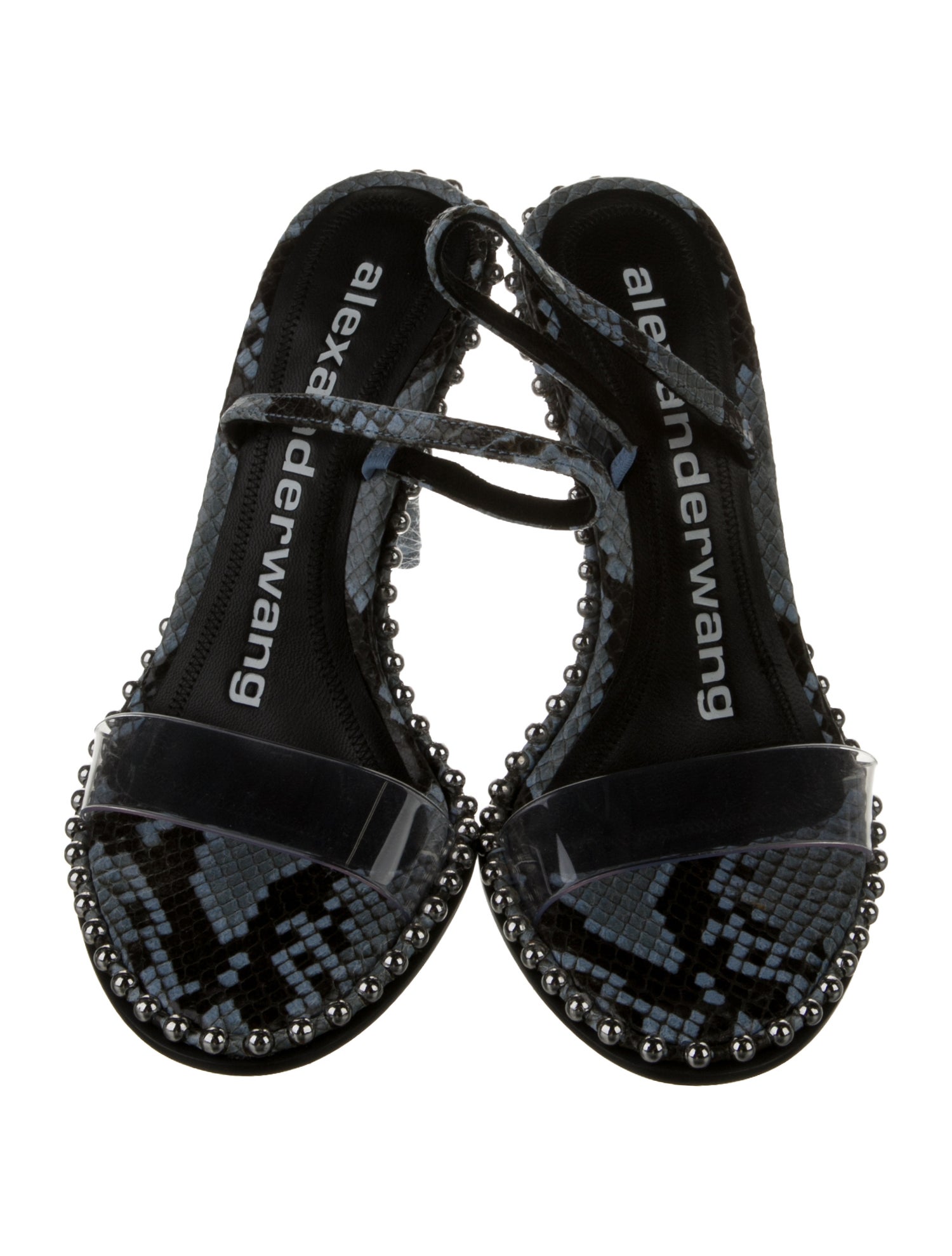 Alexander Wang Leather Studded Accents Slingback Sandals