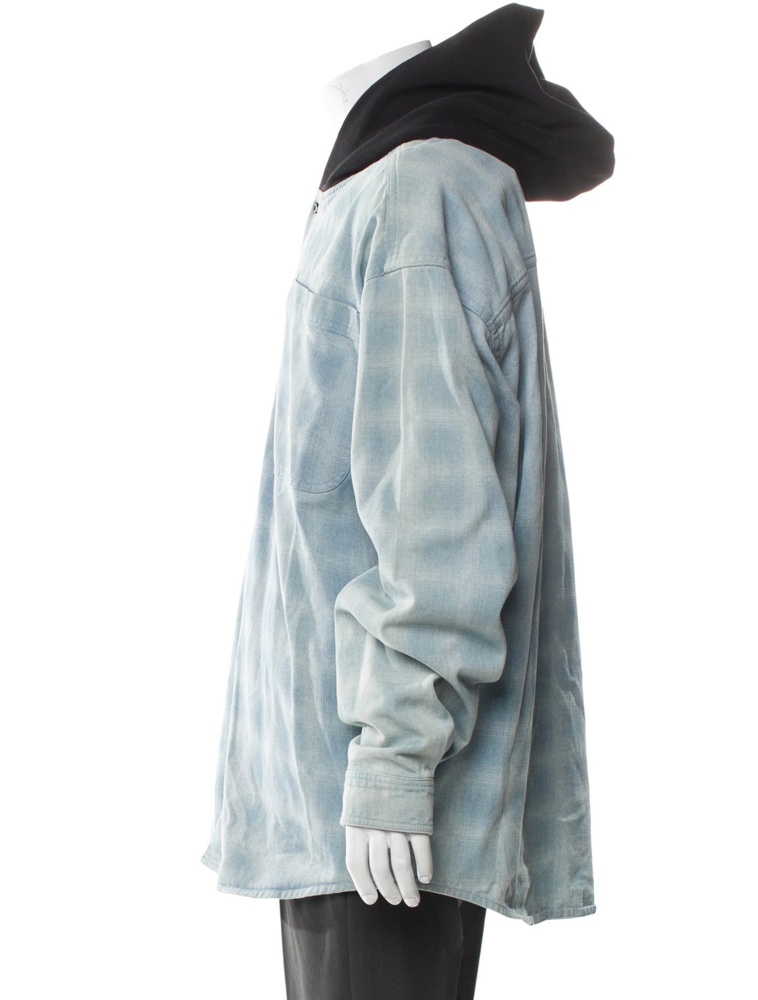 Alexander Wang Plaid Print Long Sleeve Denim Shirt