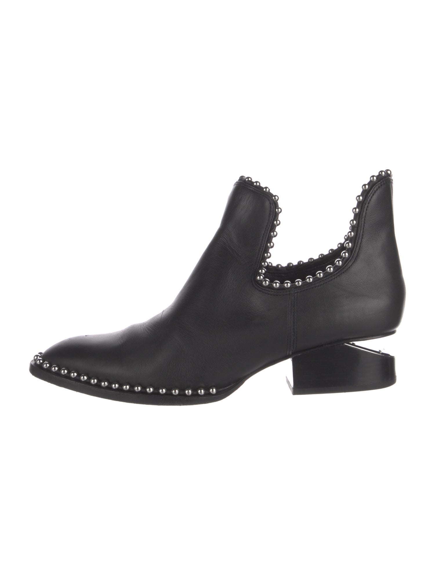 Alexander Wang Leather Studded Accents Boots