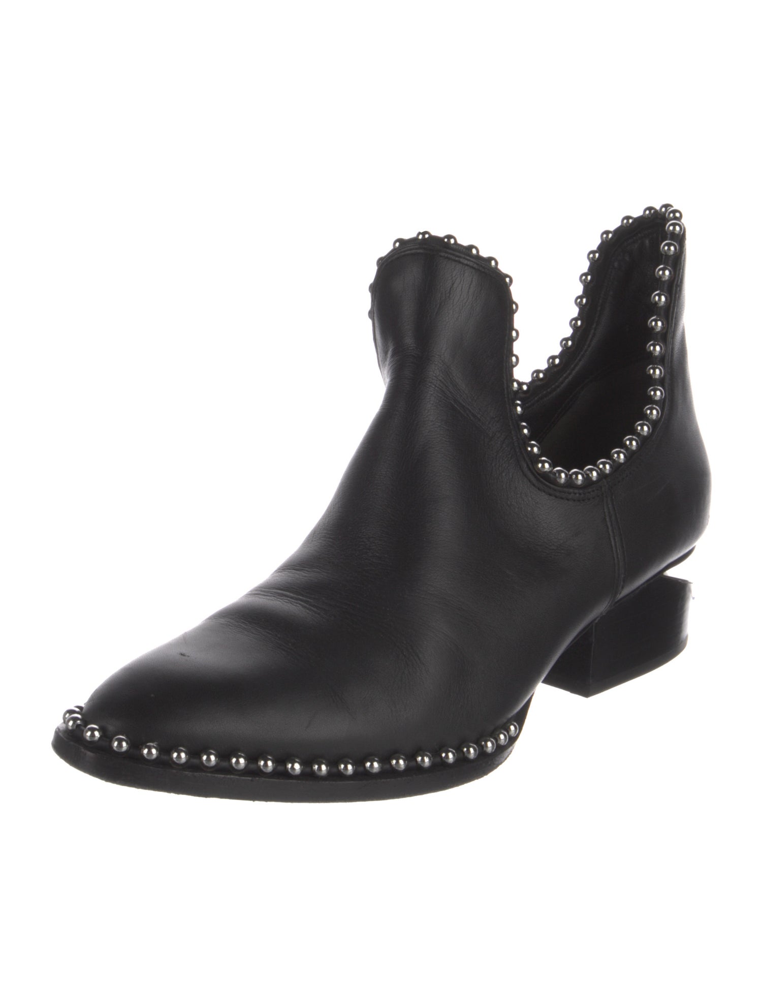 Alexander Wang Leather Studded Accents Boots