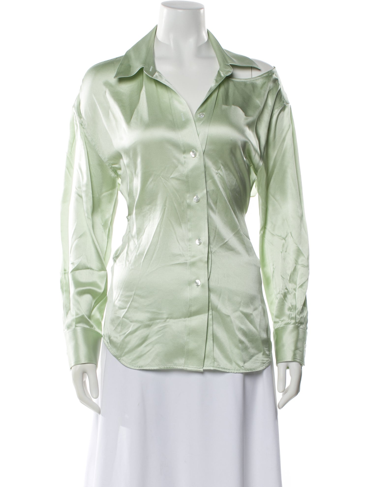 Alexander Wang Silk Long Sleeve Blouse