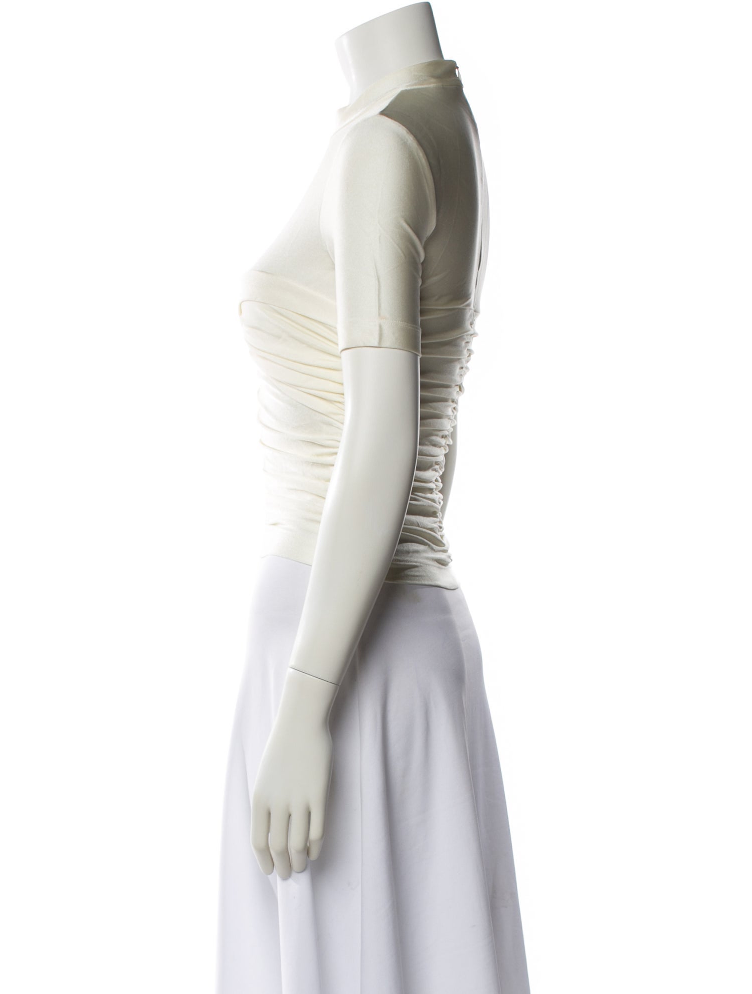 Alexander Wang Mock Neck Short Sleeve Top