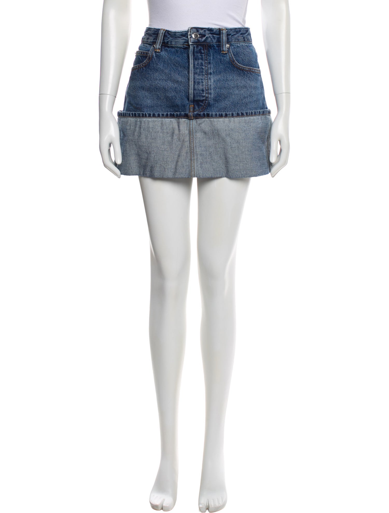 Alexander Wang Distressed Accents Mini Skirt