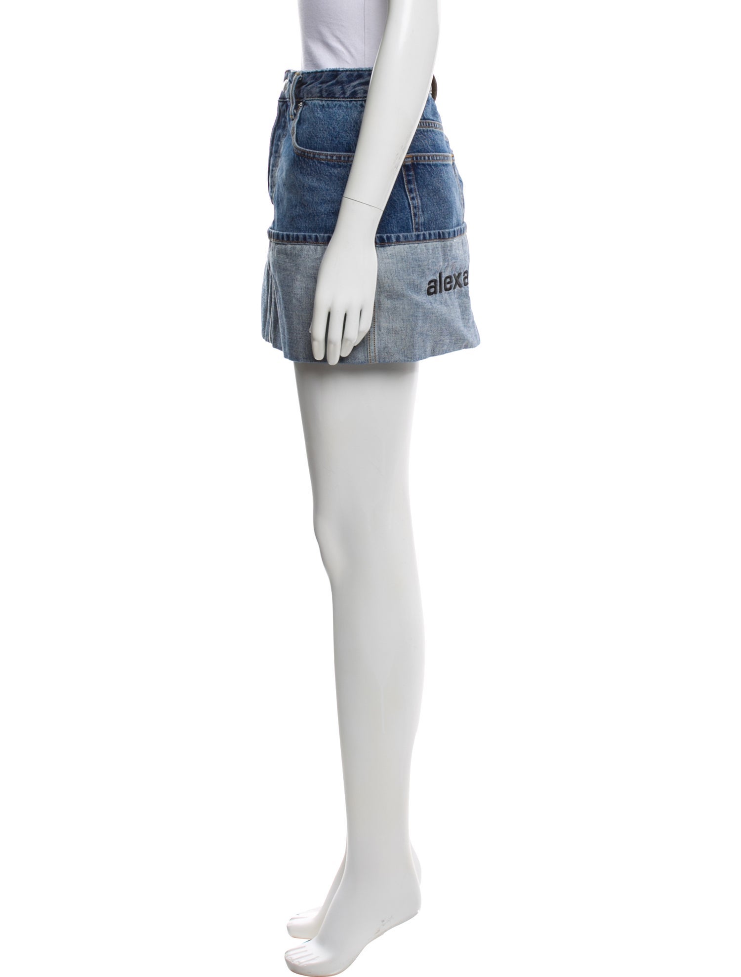 Alexander Wang Distressed Accents Mini Skirt