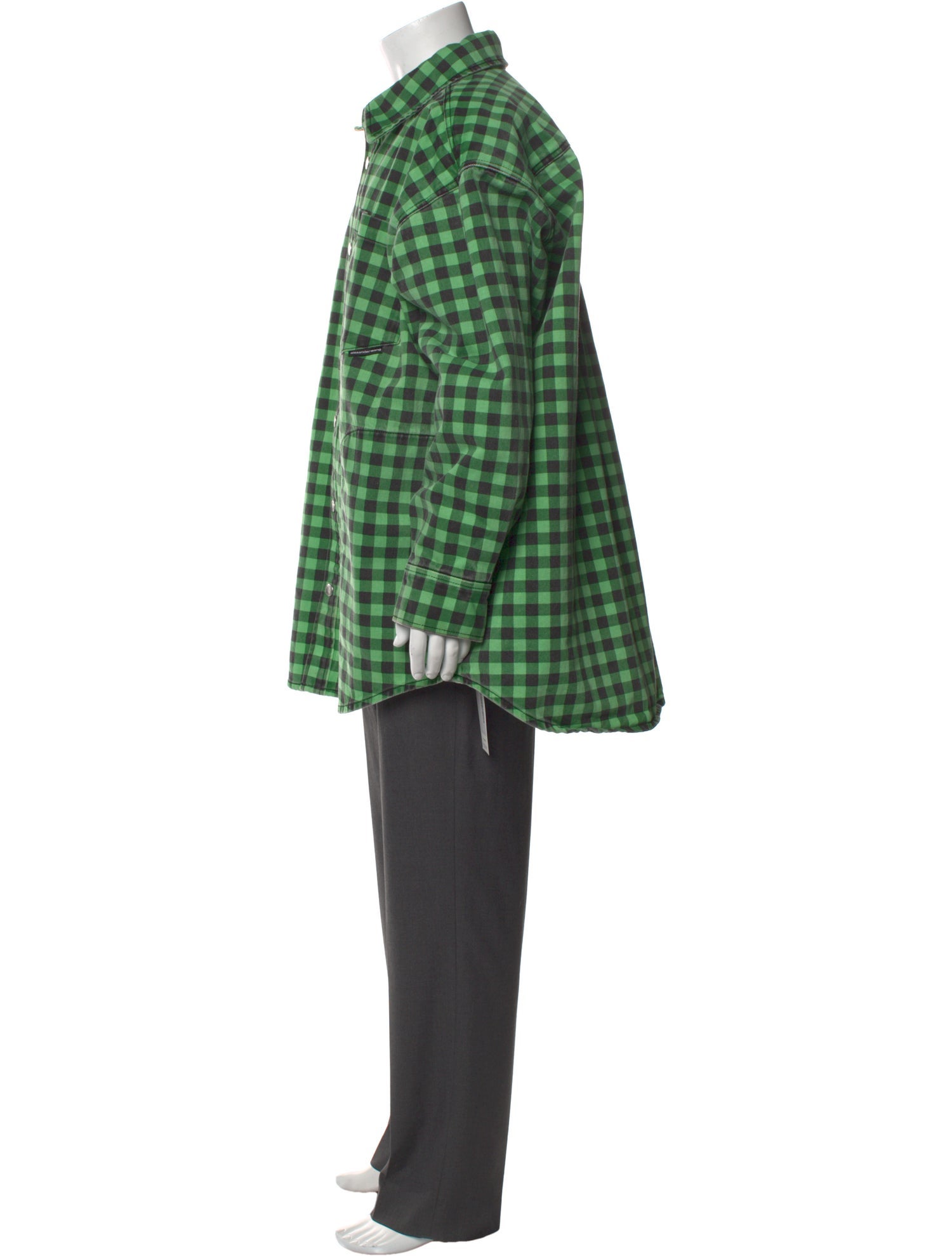 Alexander Wang Plaid Print Long Sleeve Shirt