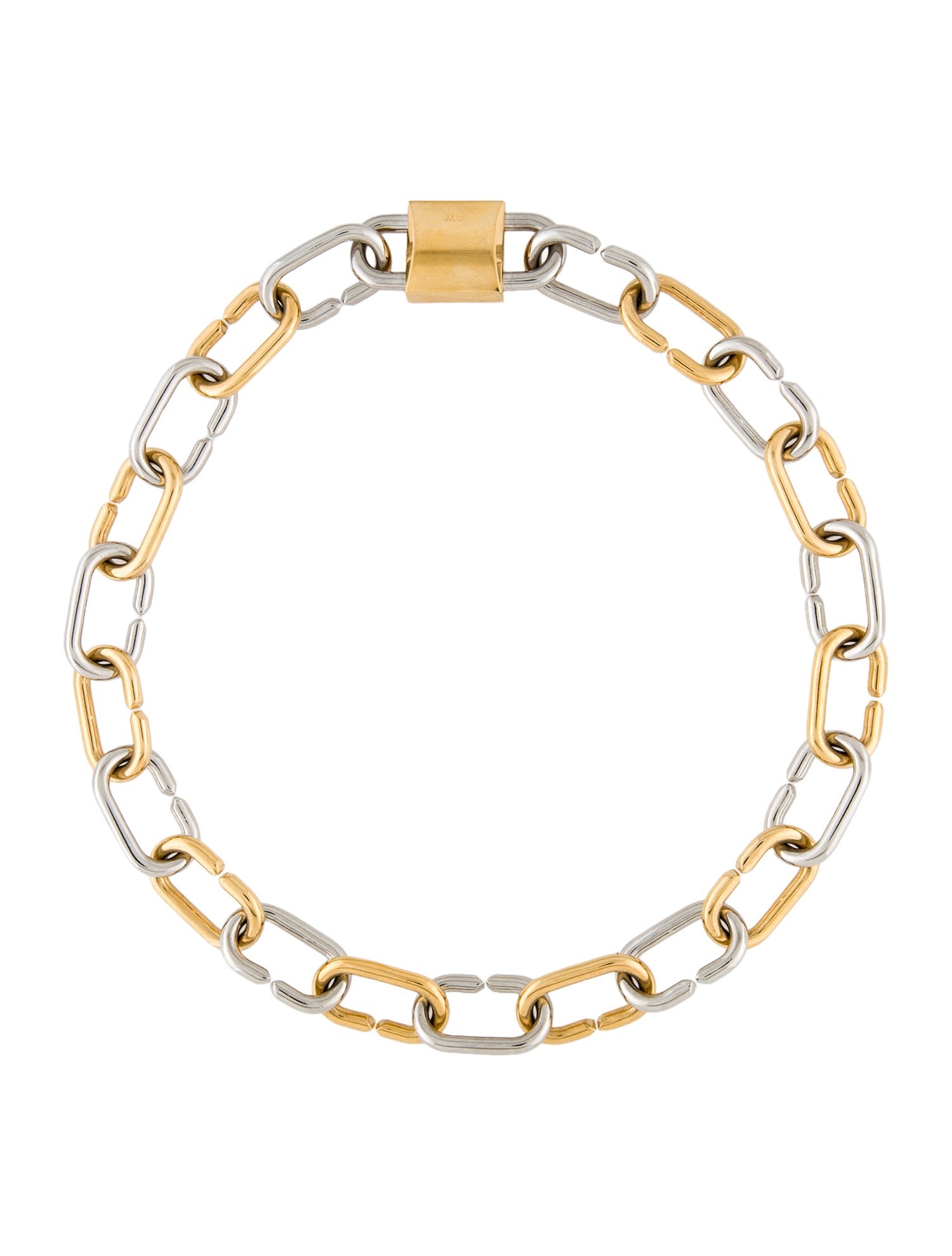Alexander Wang Broken Link Double Lock Choker Necklace