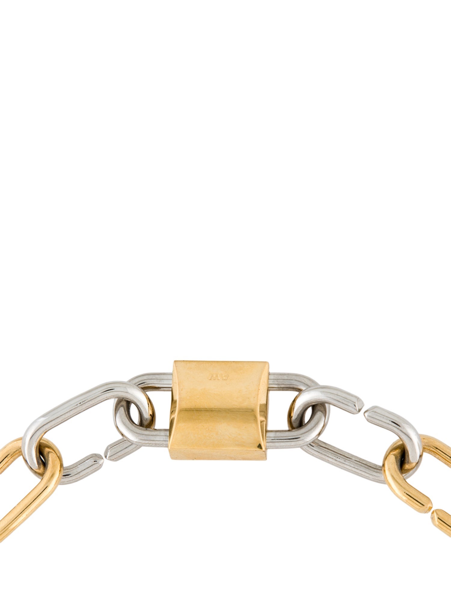 Alexander Wang Broken Link Double Lock Choker Necklace