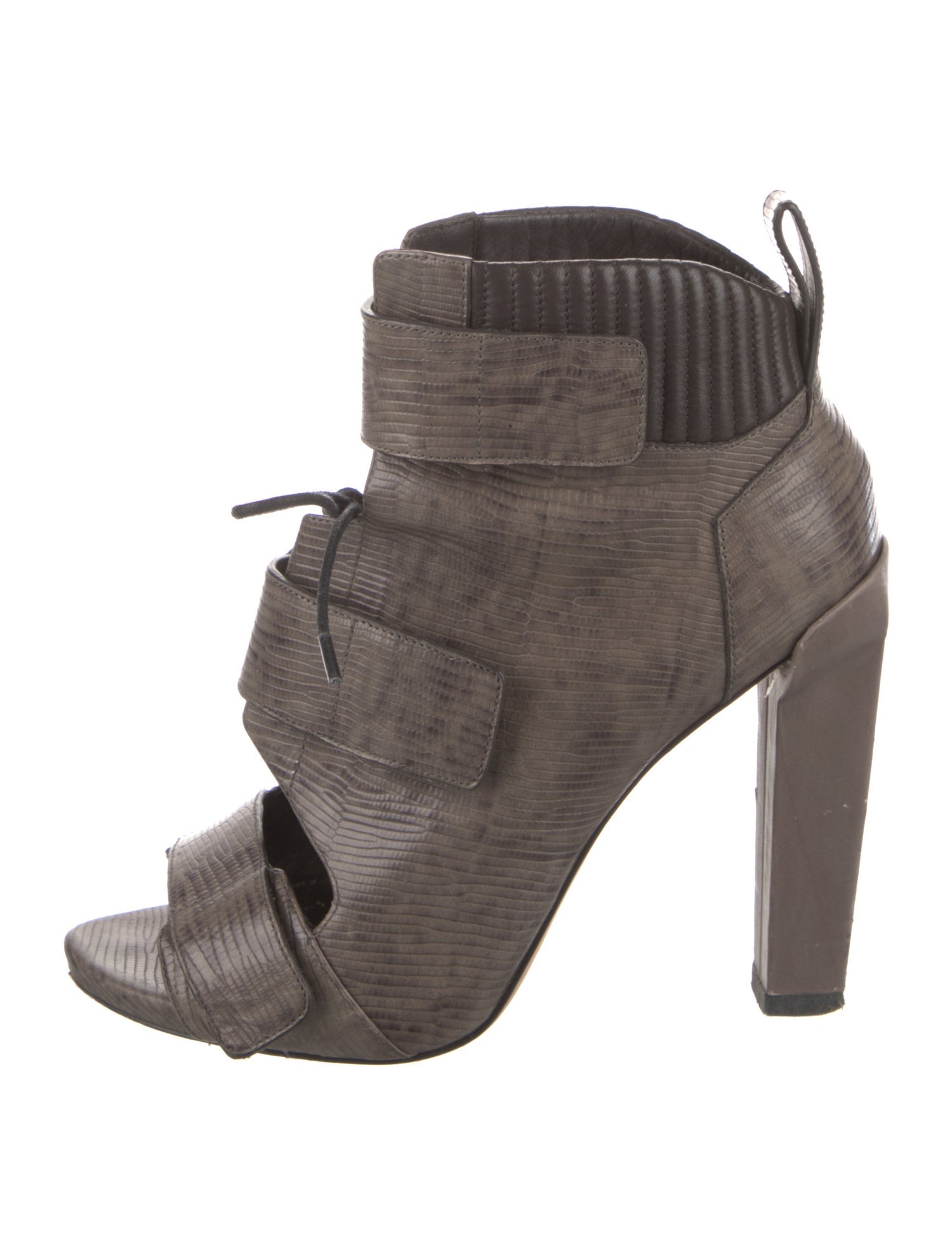 Alexander Wang Embossed Leather Cutout Accent Gladiator Sandals