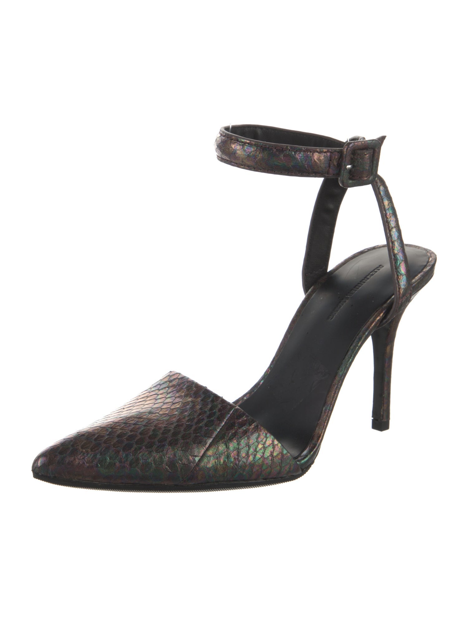 Alexander Wang Snakeskin D'Orsay Pumps