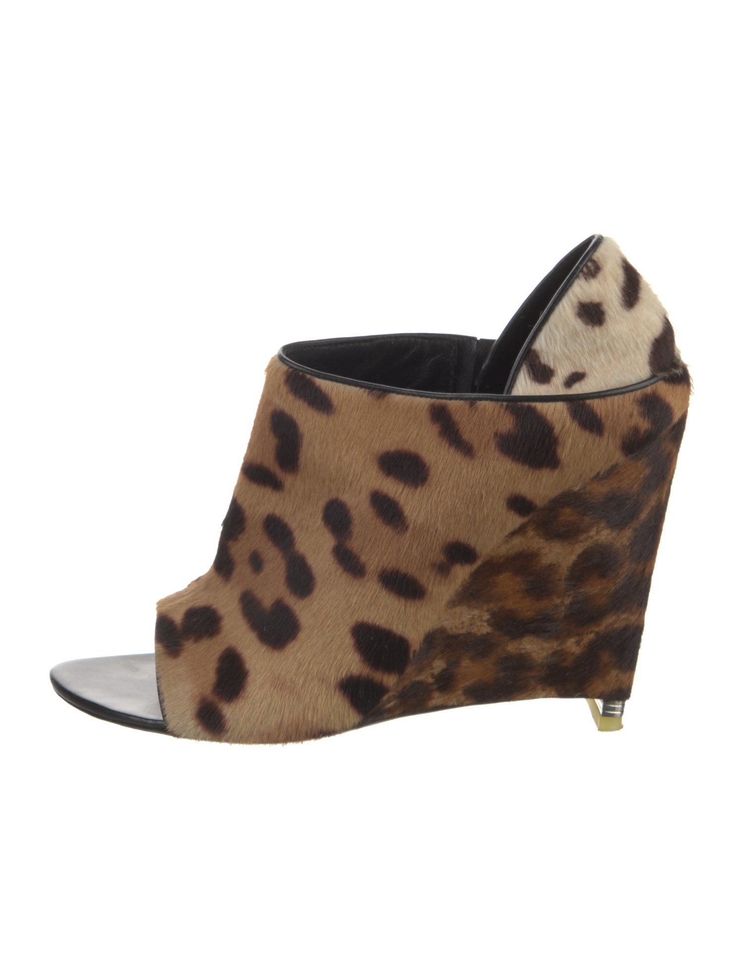 Alexander Wang Calf Hair Animal Print Sandals