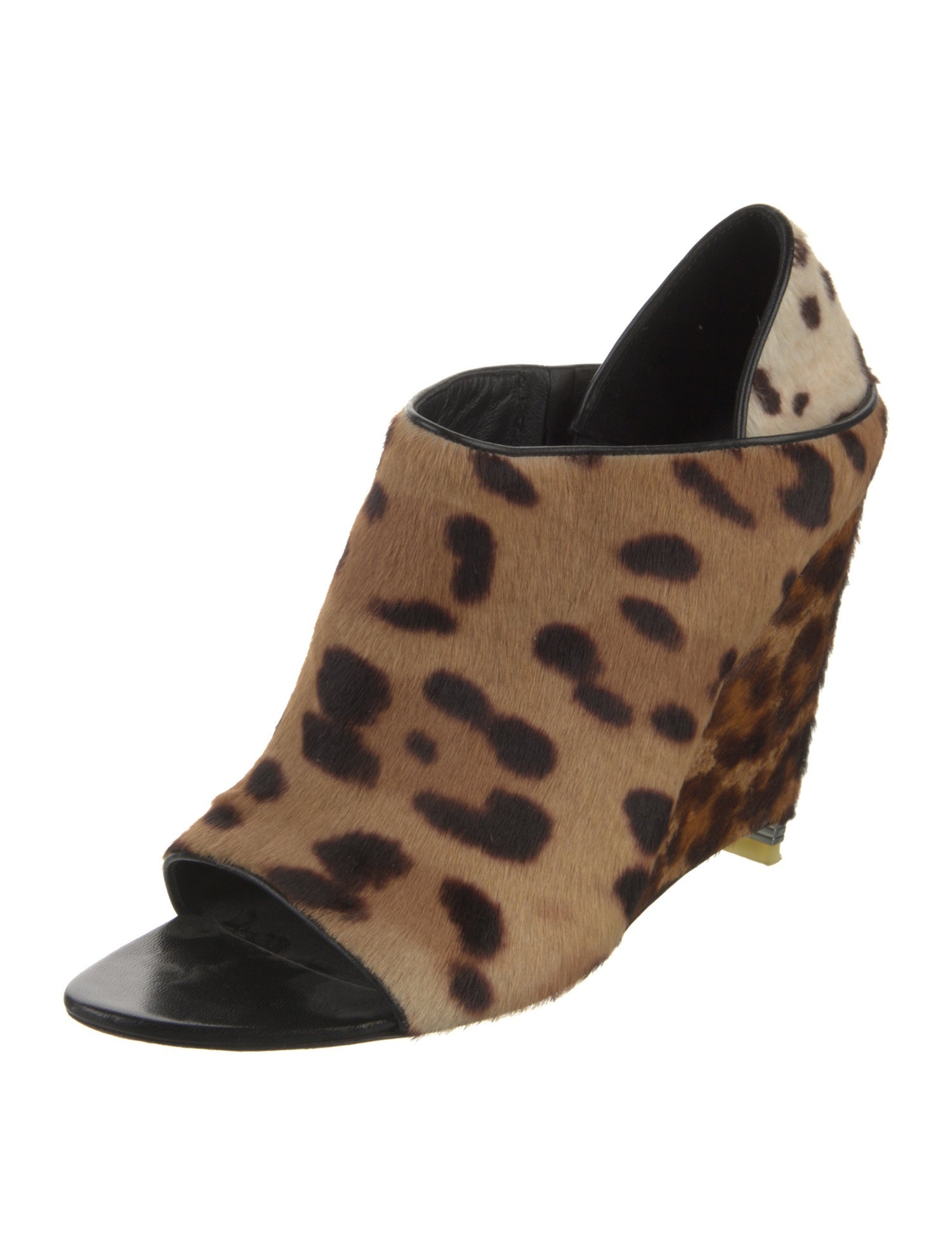 Alexander Wang Calf Hair Animal Print Sandals