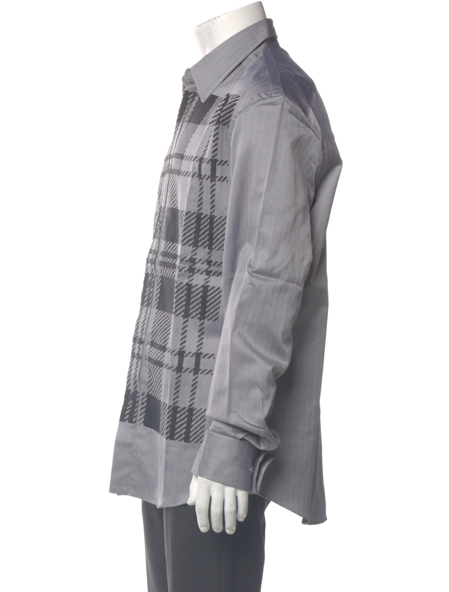 Alexander Wang Plaid Print Long Sleeve Shirt