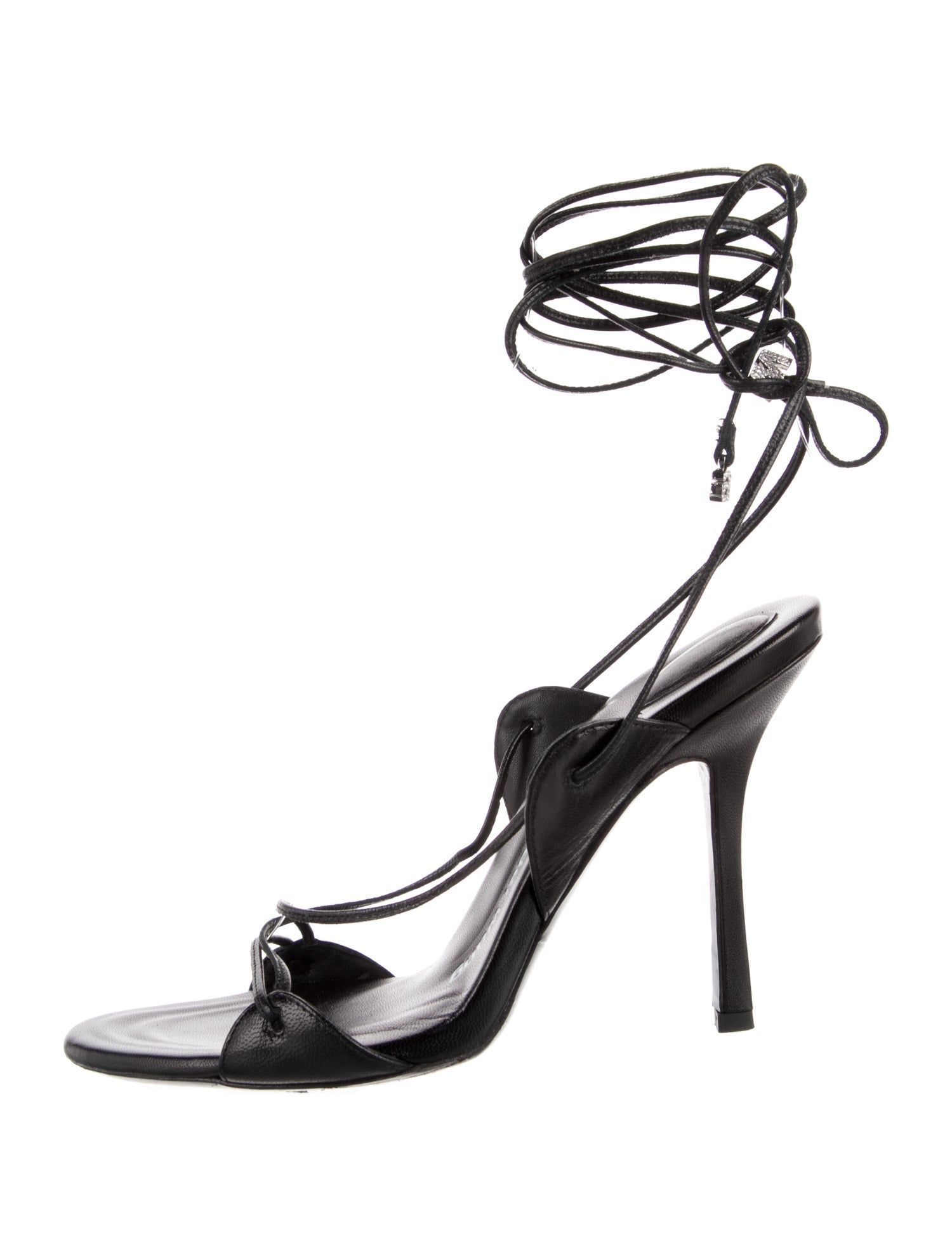 Alexander Wang Leather Crystal Embellishments Gladiator Sandals