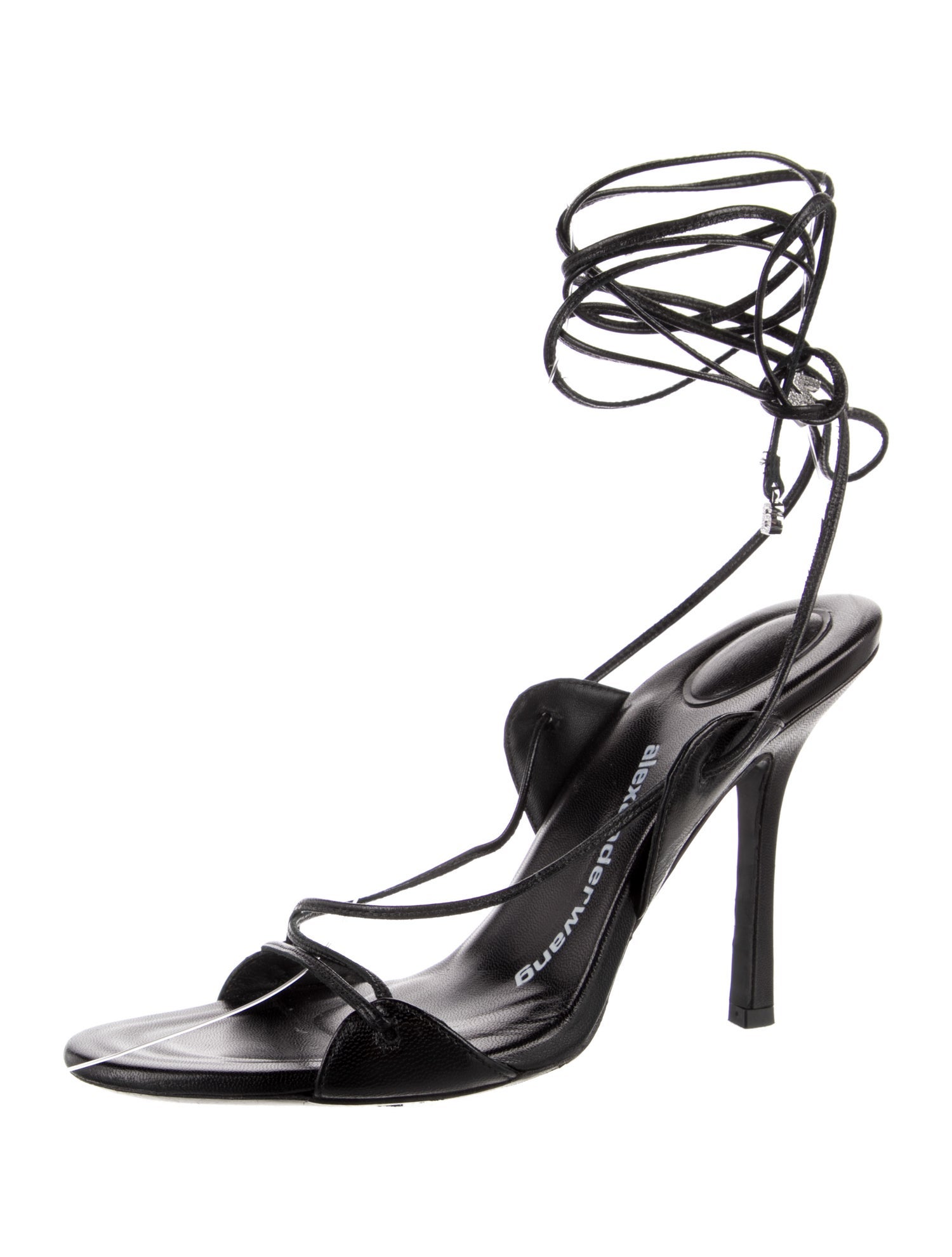 Alexander Wang Leather Crystal Embellishments Gladiator Sandals