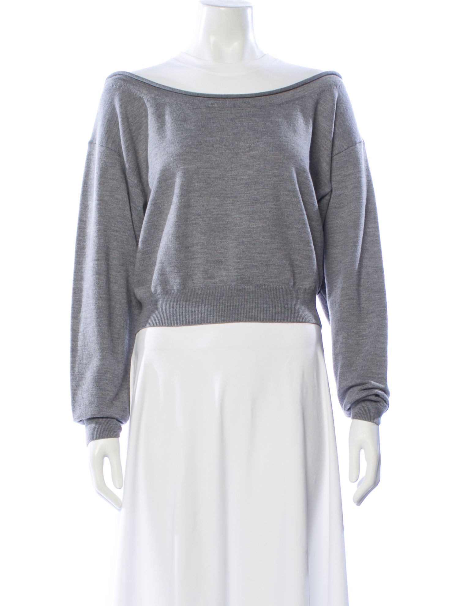 Alexander Wang Merino Wool Bateau Neckline Sweater