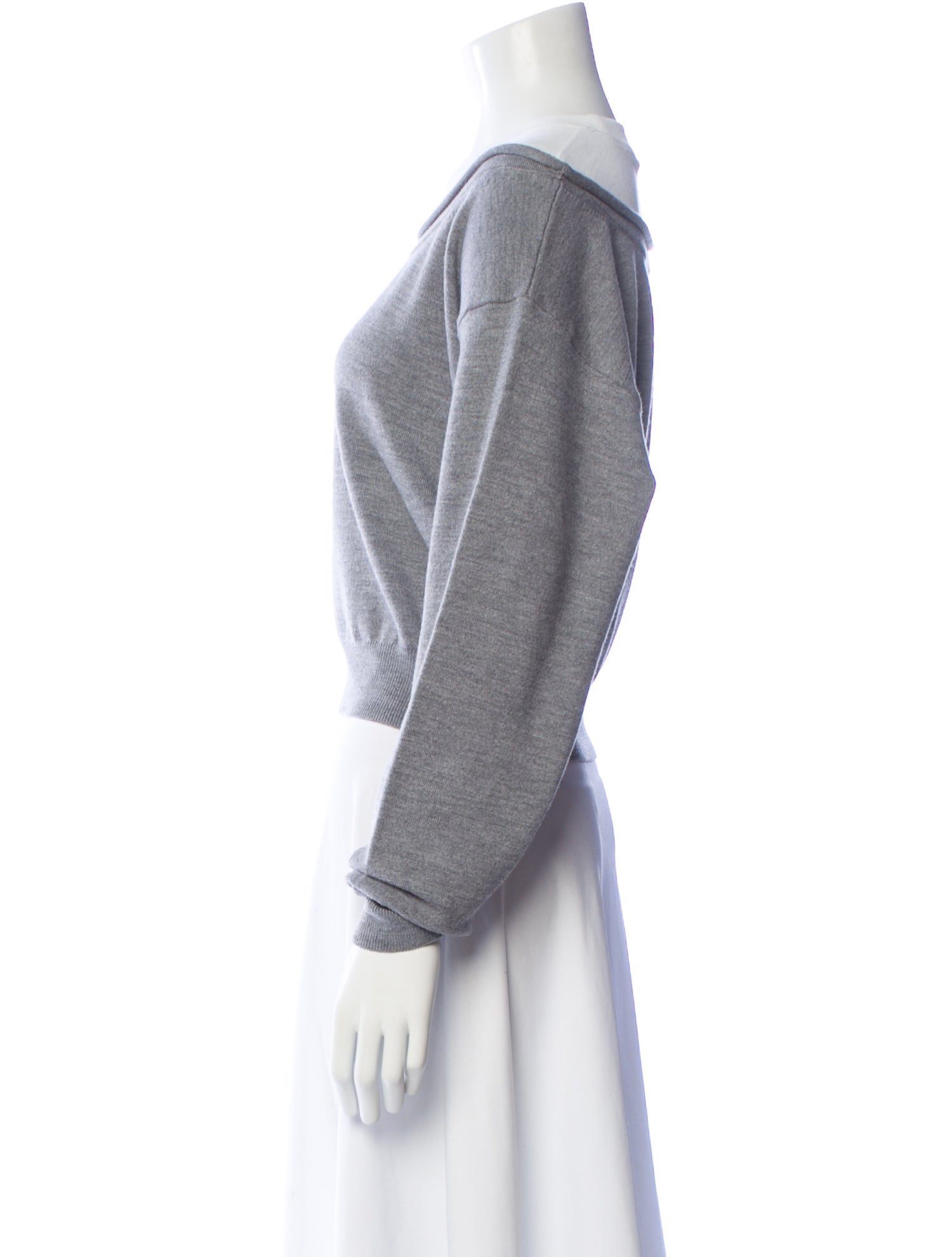 Alexander Wang Merino Wool Bateau Neckline Sweater