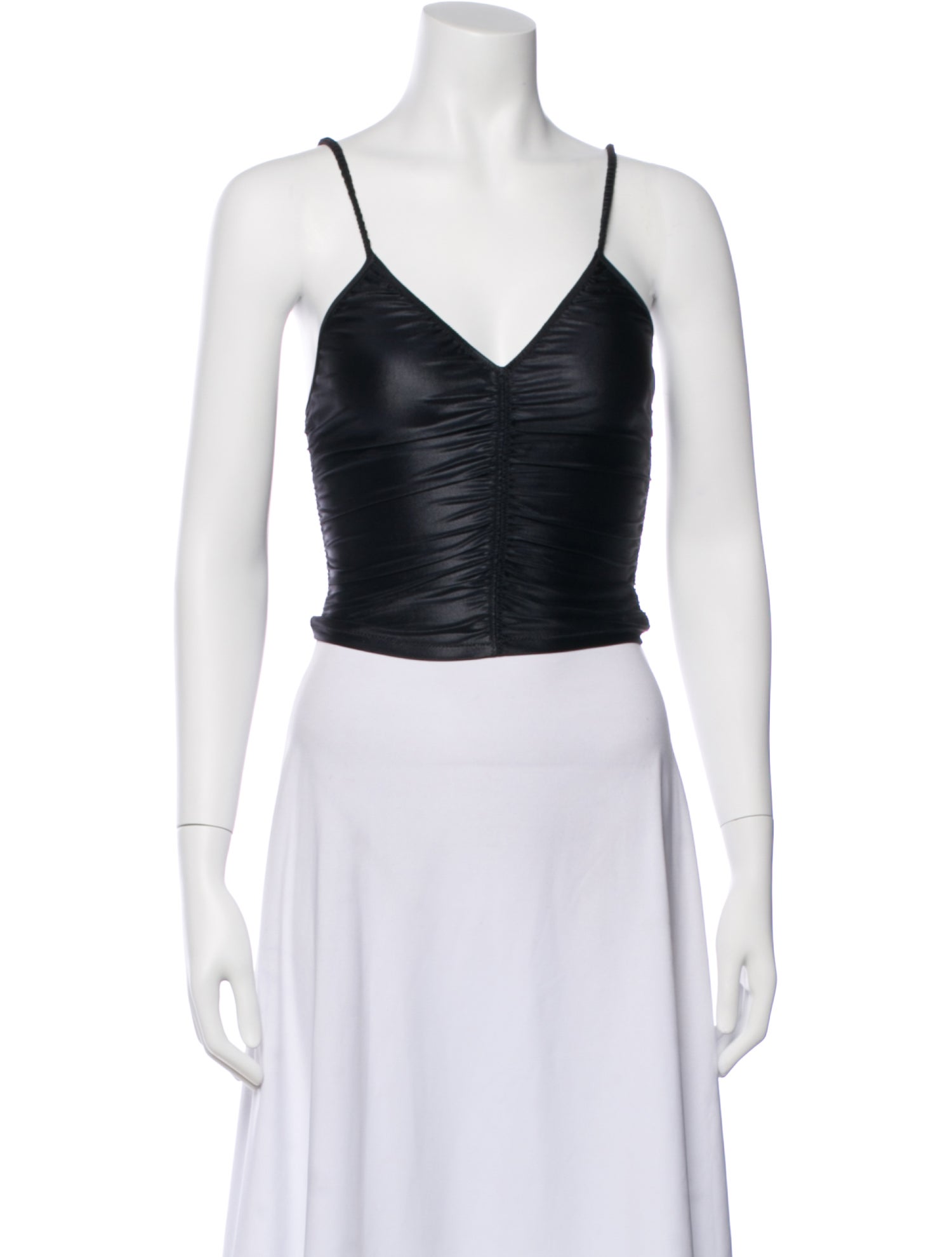 Alexander Wang V-Neck Sleeveless Crop Top