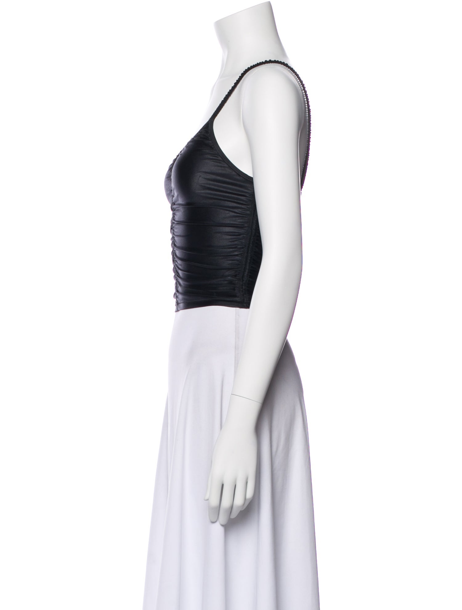 Alexander Wang V-Neck Sleeveless Crop Top