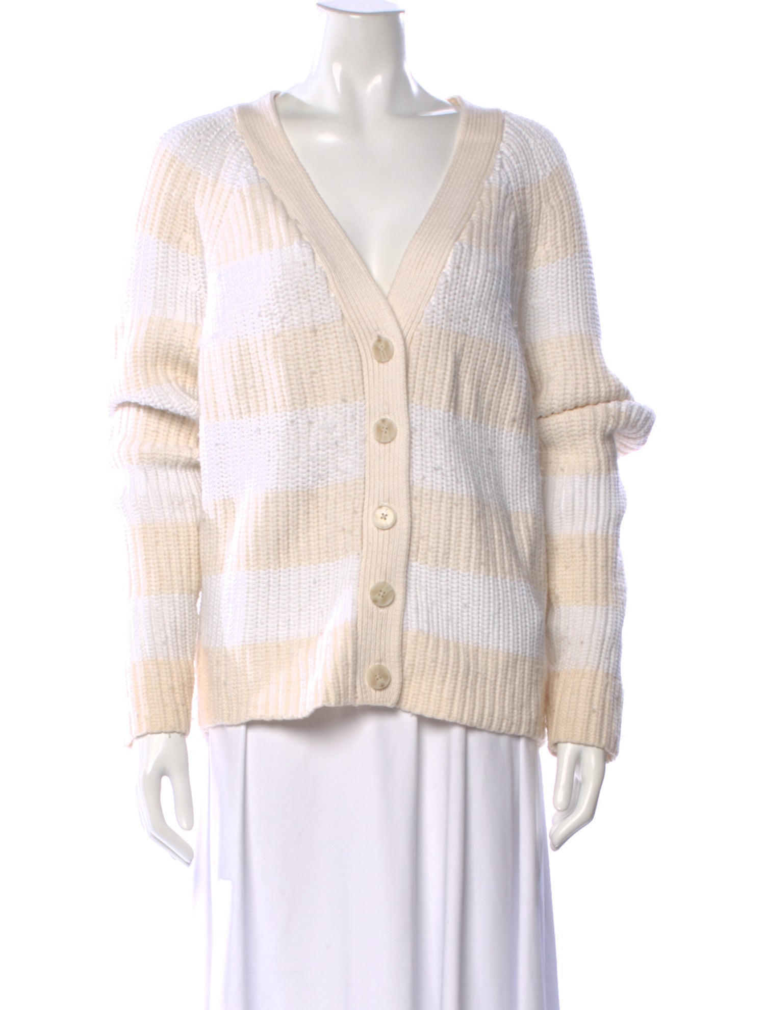 Alexander Wang Striped V-Neck Sweater