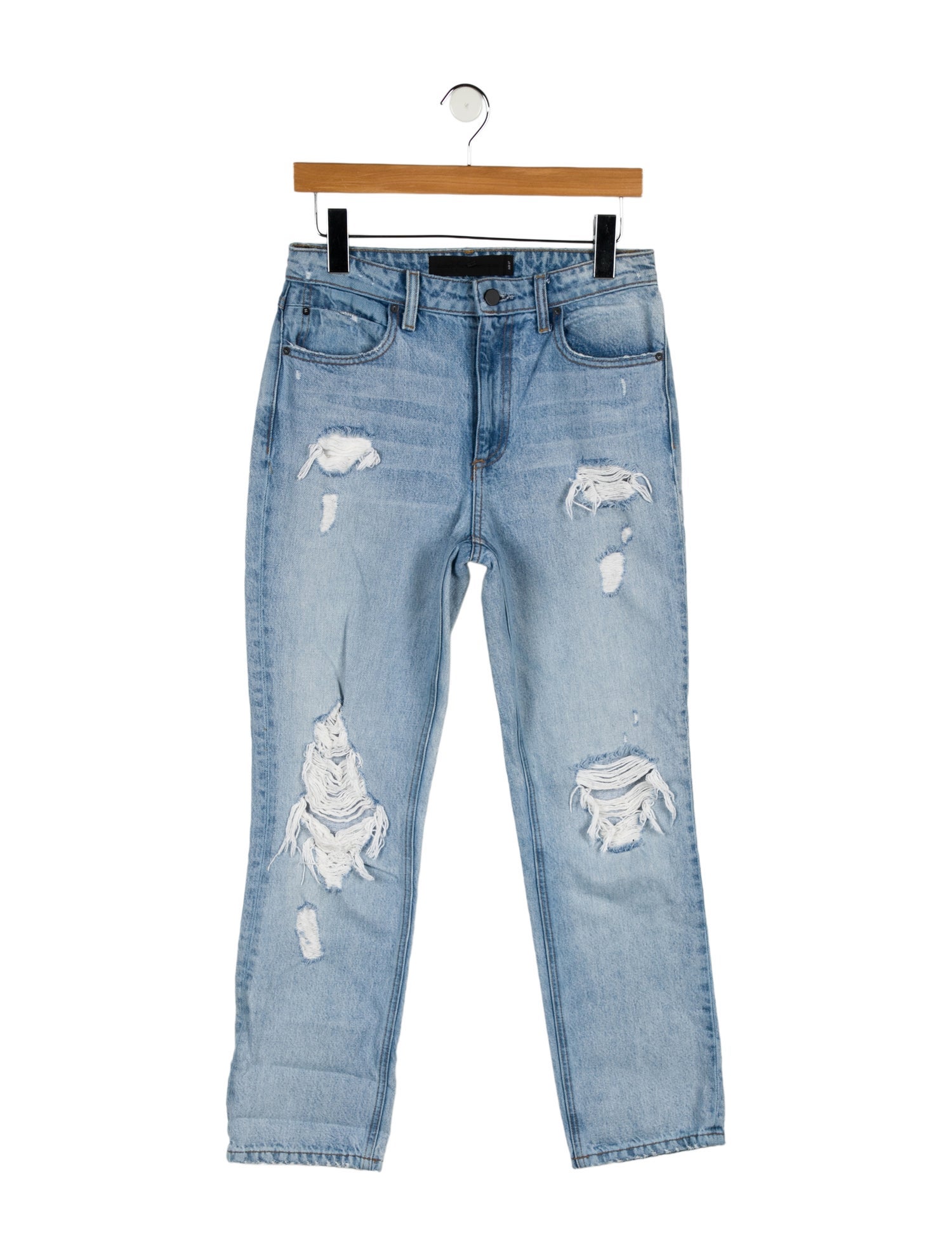 Alexander Wang Mid-Rise Straight Leg Jeans