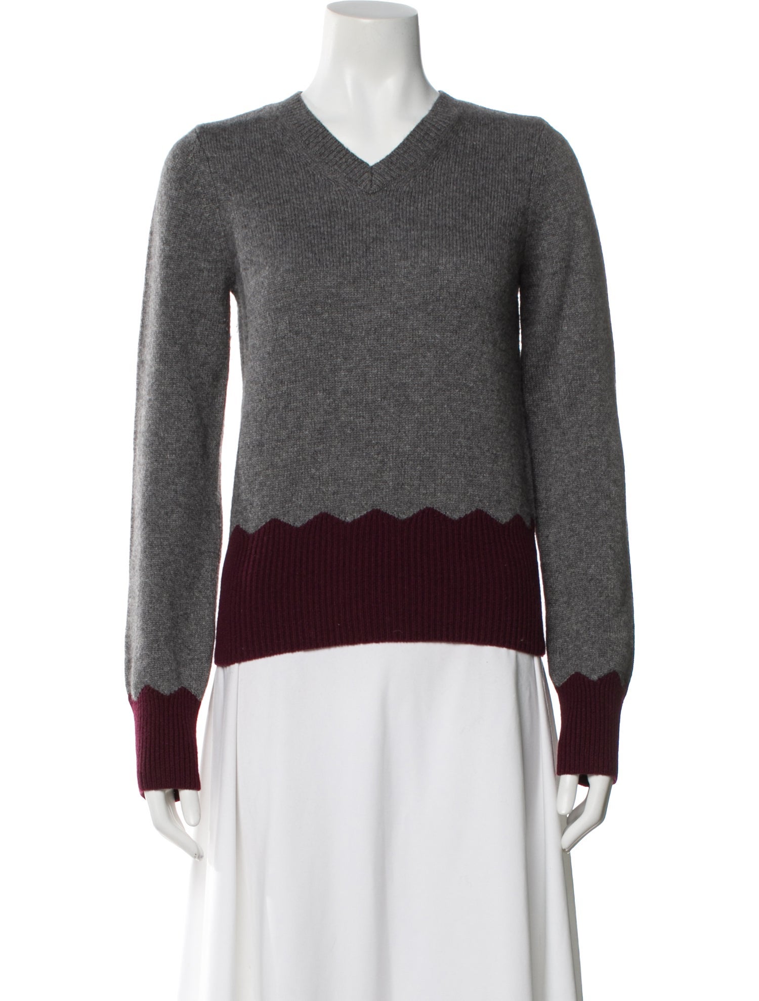 Alexander Wang Striped V-Neck Sweater