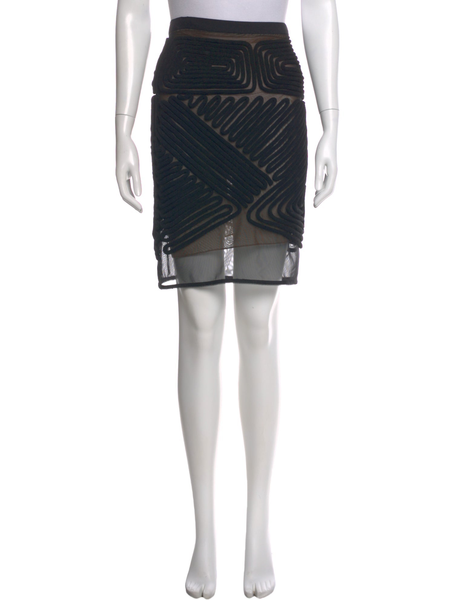 Alexander Wang Striped Knee-Length Skirt