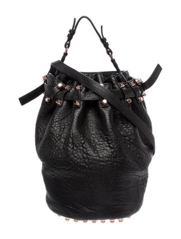 Pre-owned Alexander Wang Leather Bucket Bag In Black
