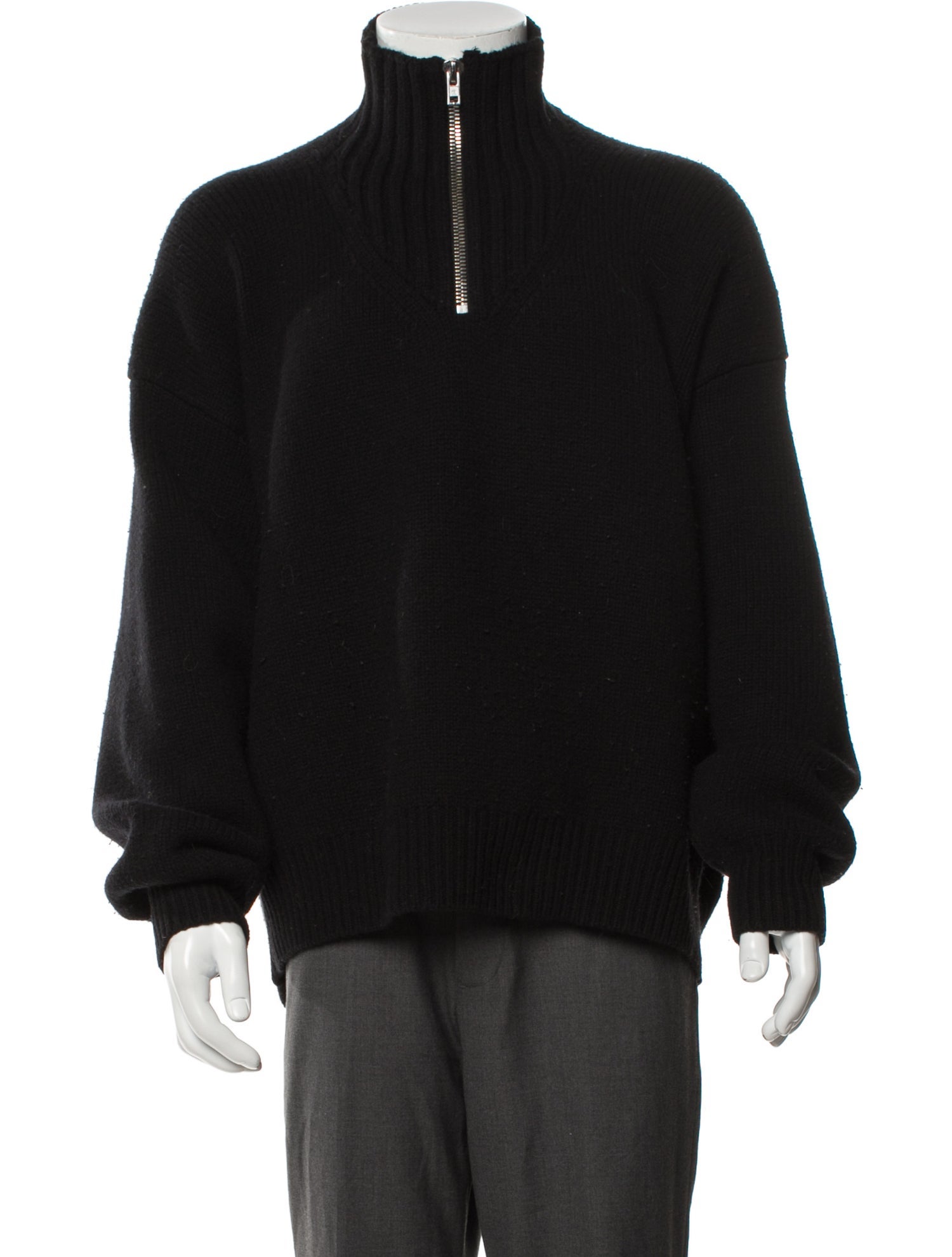 Alexander Wang Wool Mock Neck Polo Sweater